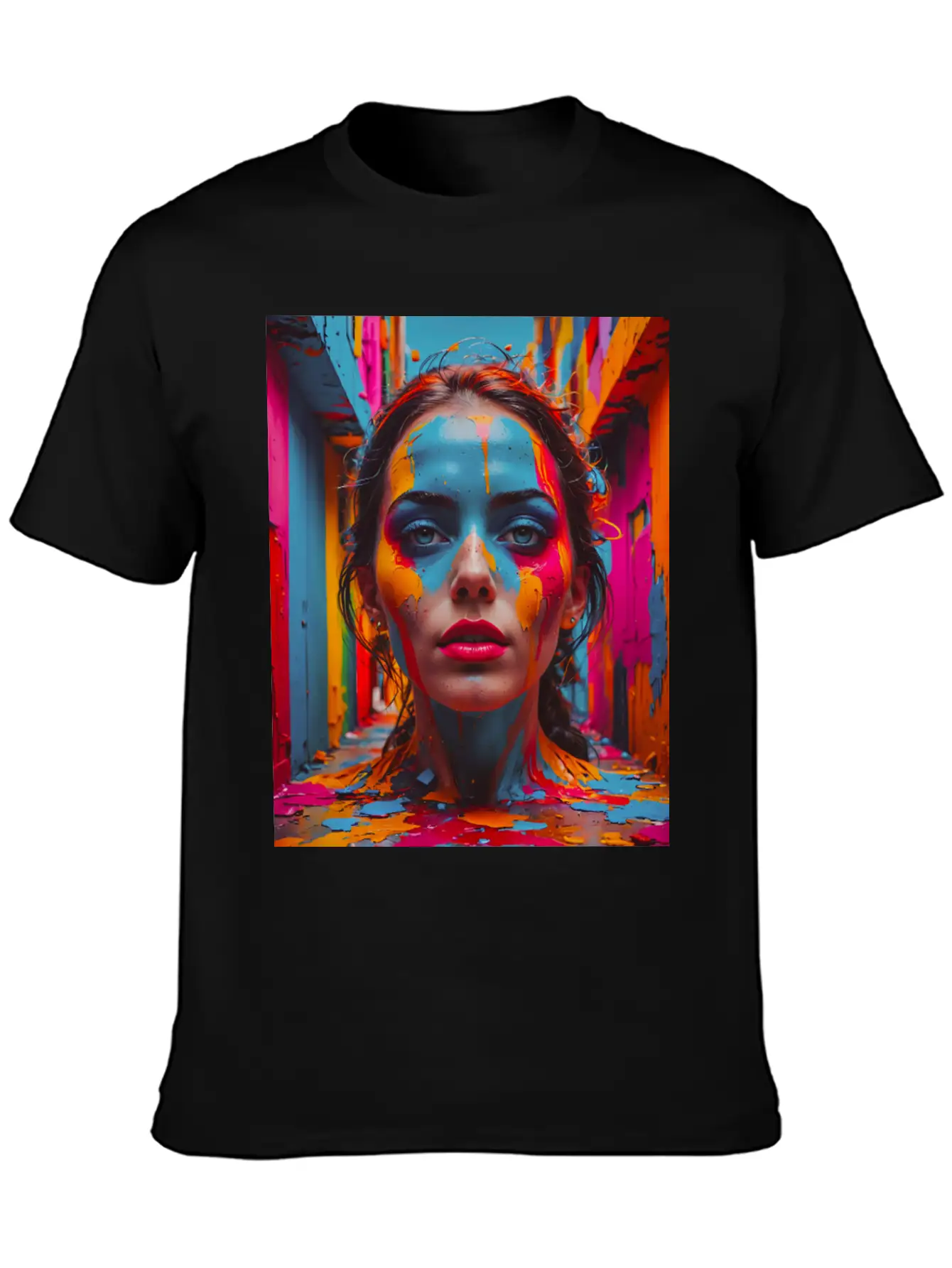 Vivid Reflections In Colorful Chaos Stylish Everyday T-Shirt – Unisex Basic Cotton Tee