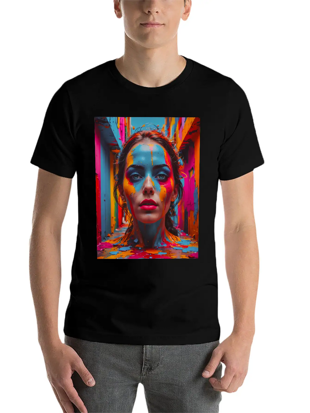 Vivid Reflections In Colorful Chaos Stylish Everyday T-Shirt – Unisex Basic Cotton Tee