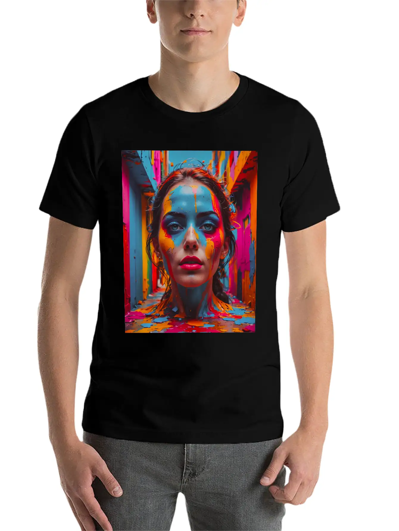 Vivid Reflections In Colorful Chaos Stylish Everyday T-Shirt – Unisex Basic Cotton Tee
