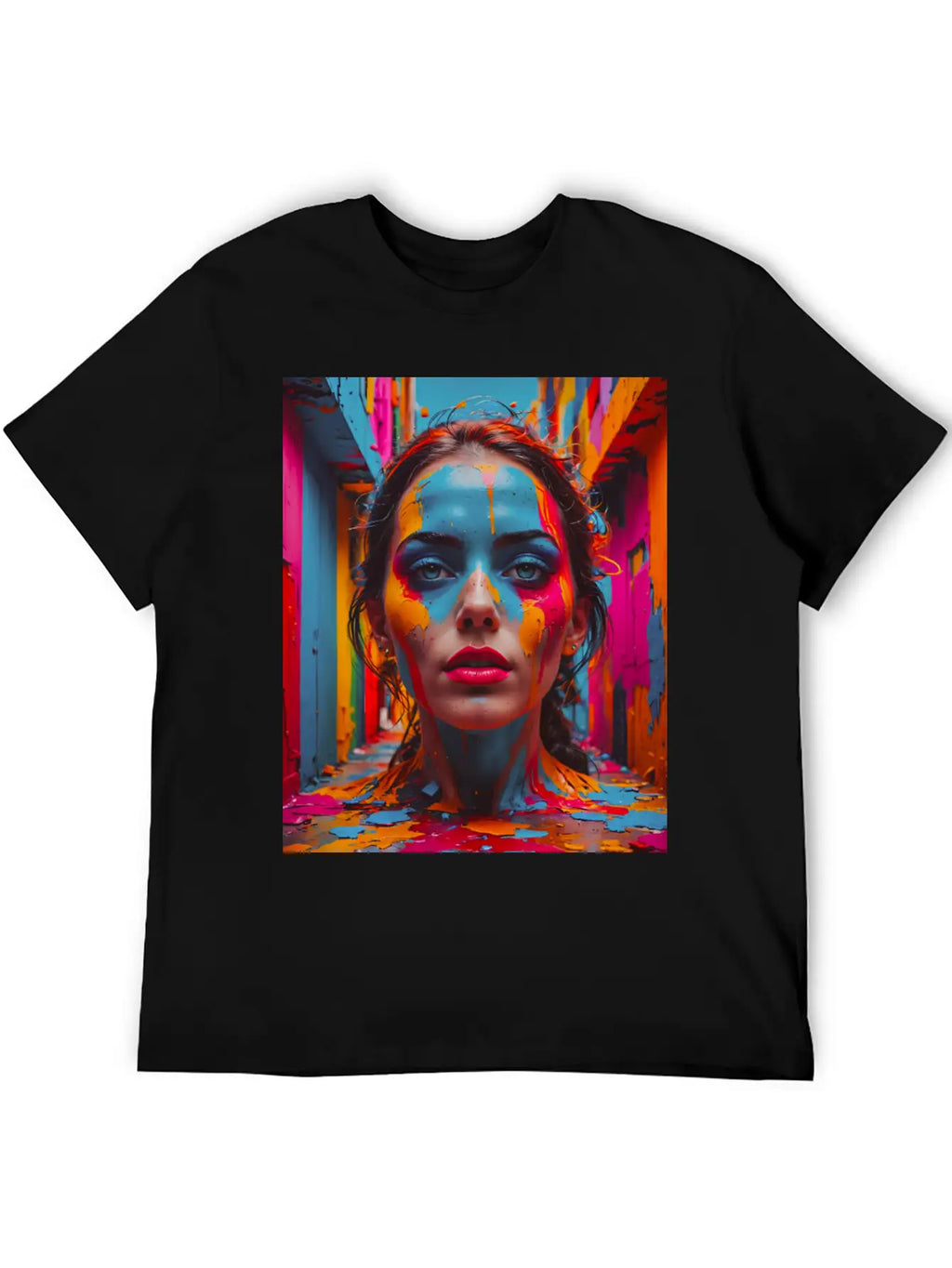 Vivid Reflections In Colorful Chaos Stylish Everyday T-Shirt – Unisex Basic Cotton Tee