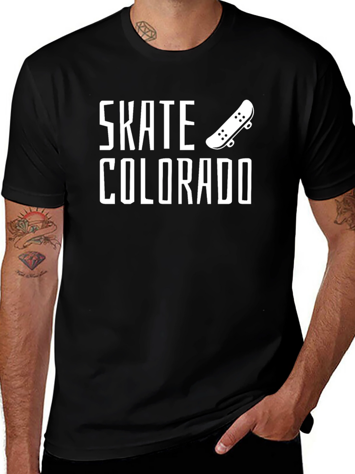 Skate Colorado Graphic Tee - Skateboard Lover Shirt