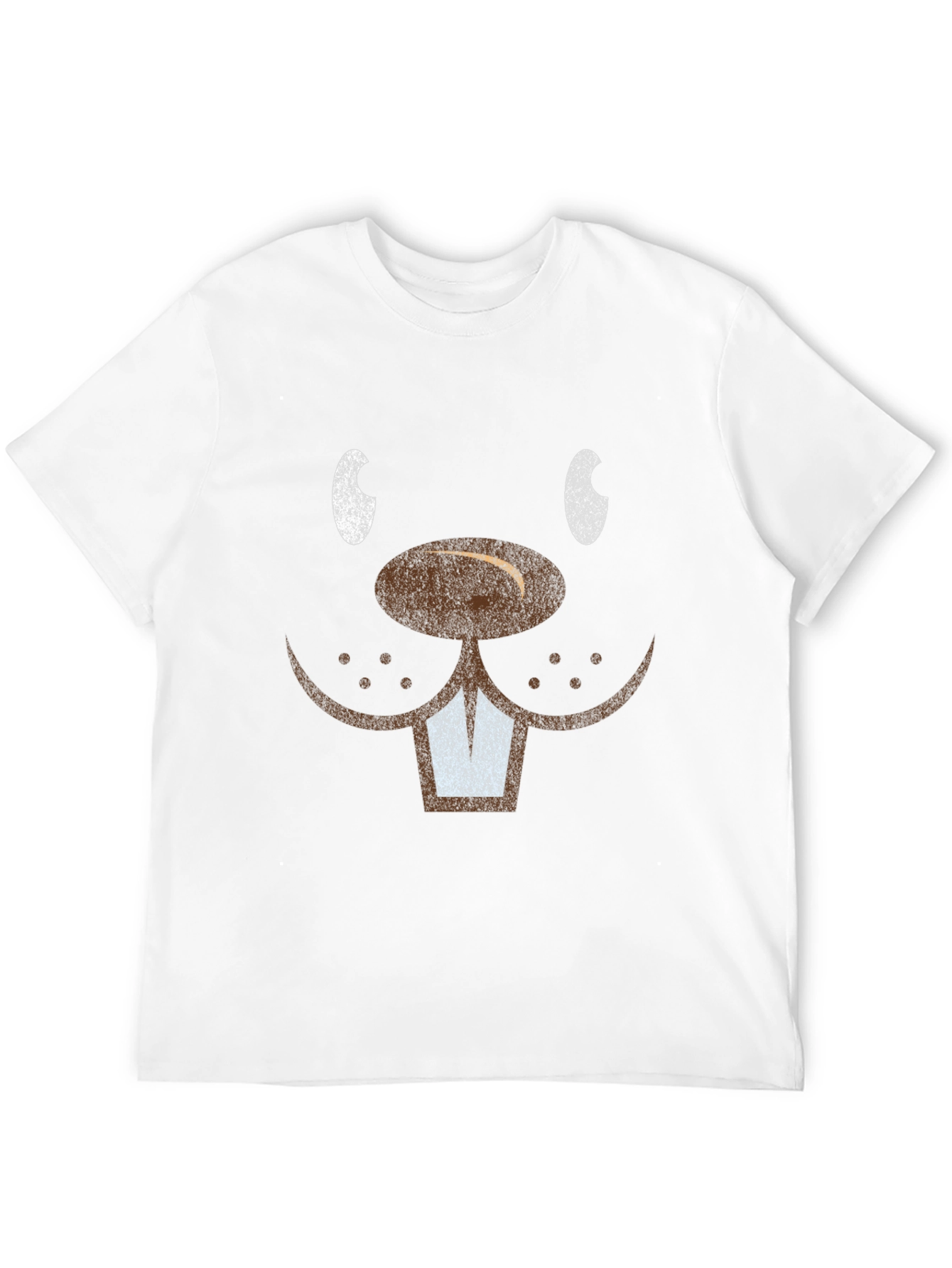 Funny Beaver Face T-Shirt - Mens Black Tee