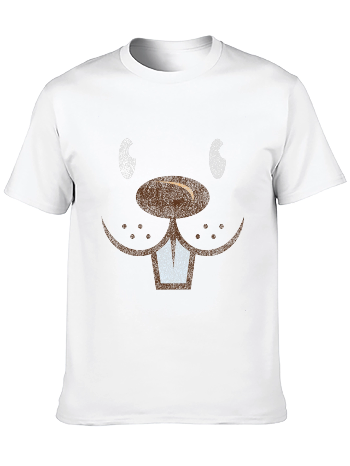 Funny Beaver Face T-Shirt - Mens Black Tee