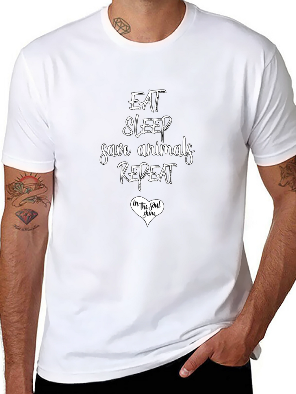Eat Sleep Save Animals Repeat T-Shirt