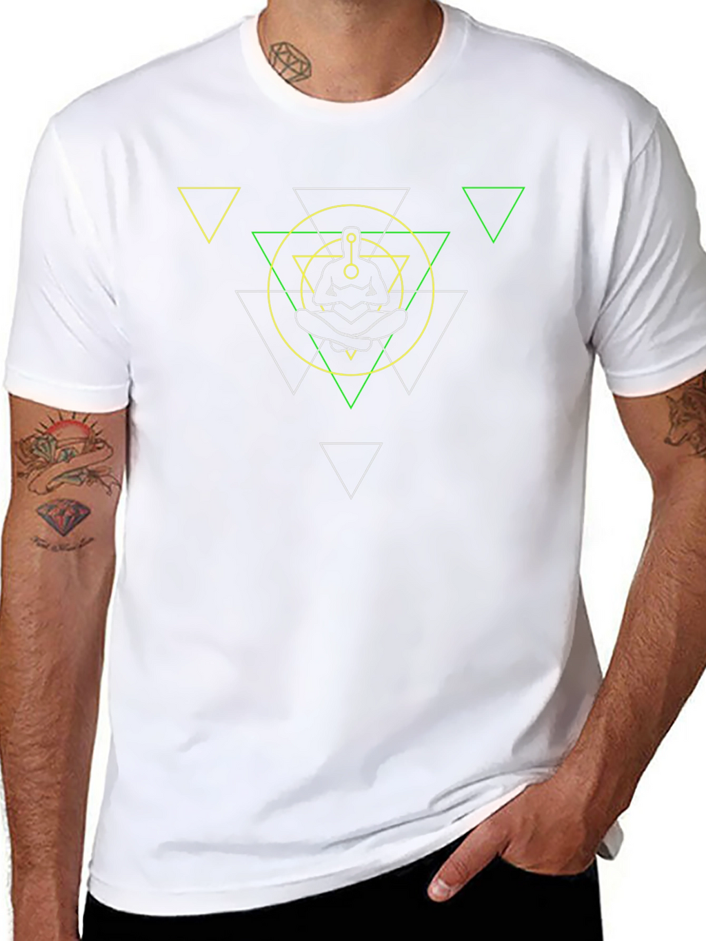 Geometric Meditation T-Shirt - Relaxed Fit