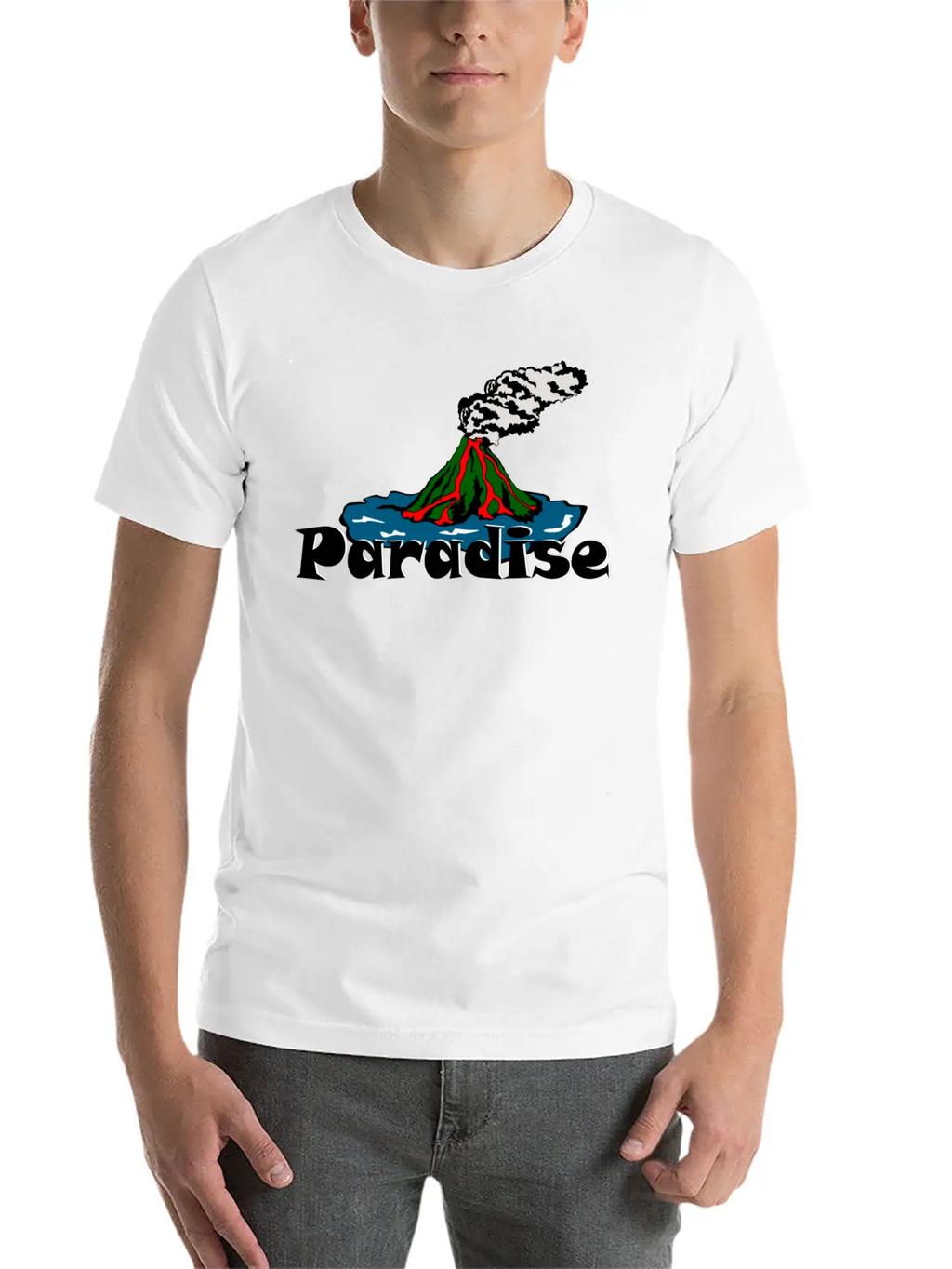 Volcano Paradise Breathable Soft Cotton T-Shirt – Timeless Casual Look