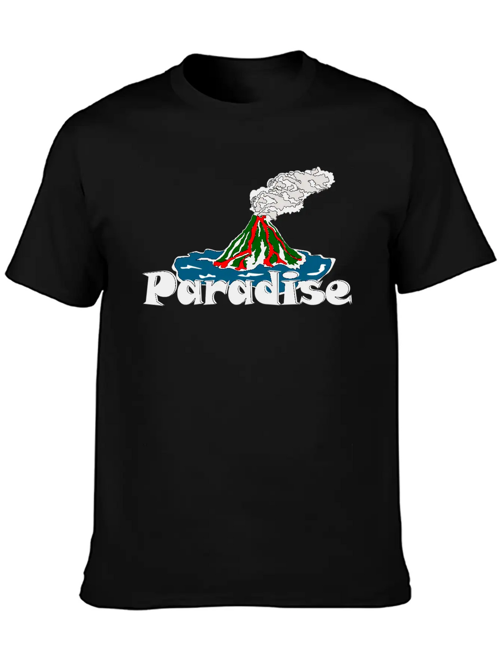 Volcano Paradise Breathable Soft Cotton T-Shirt – Timeless Casual Look