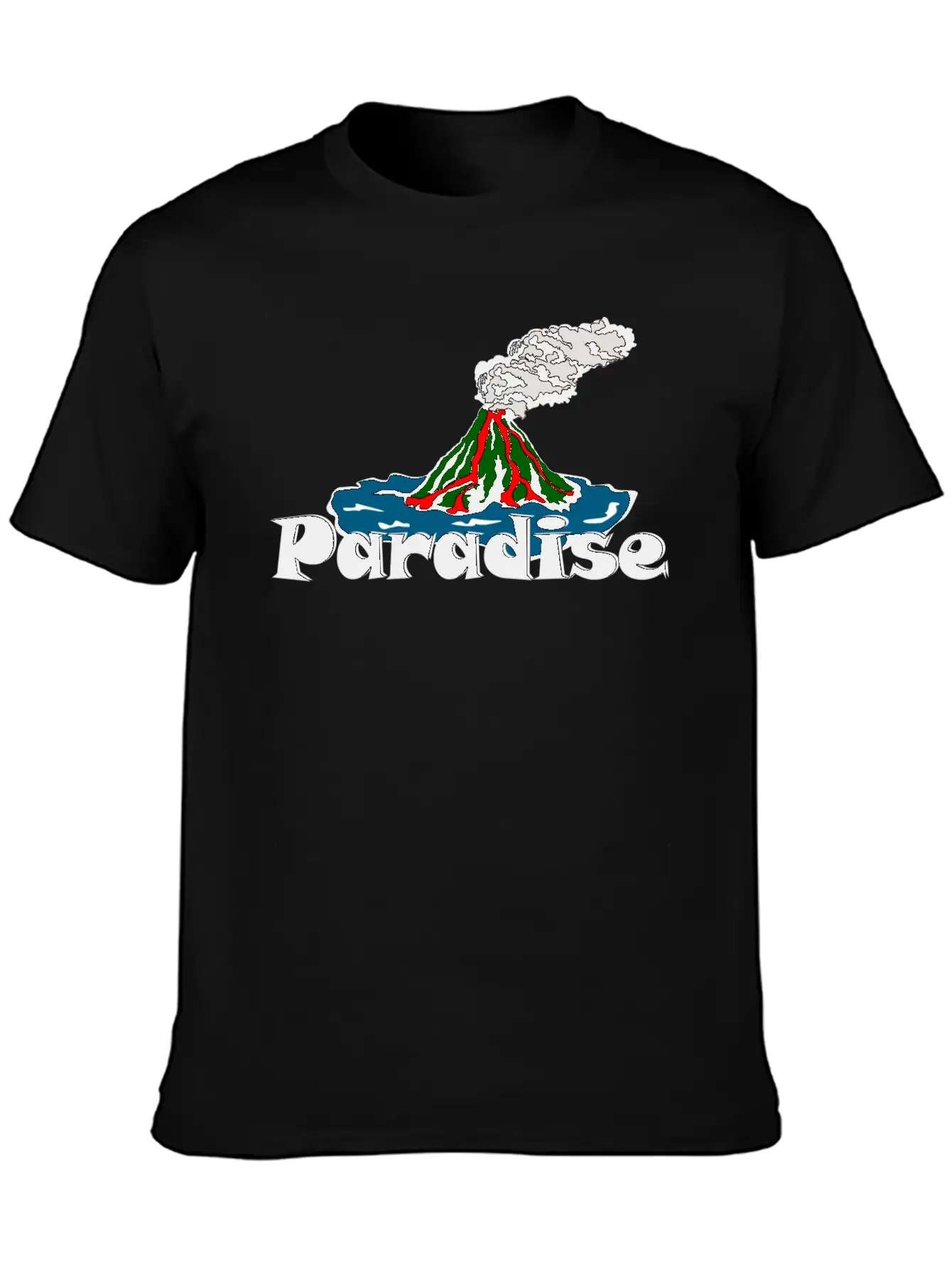 Volcano Paradise Breathable Soft Cotton T-Shirt – Timeless Casual Look