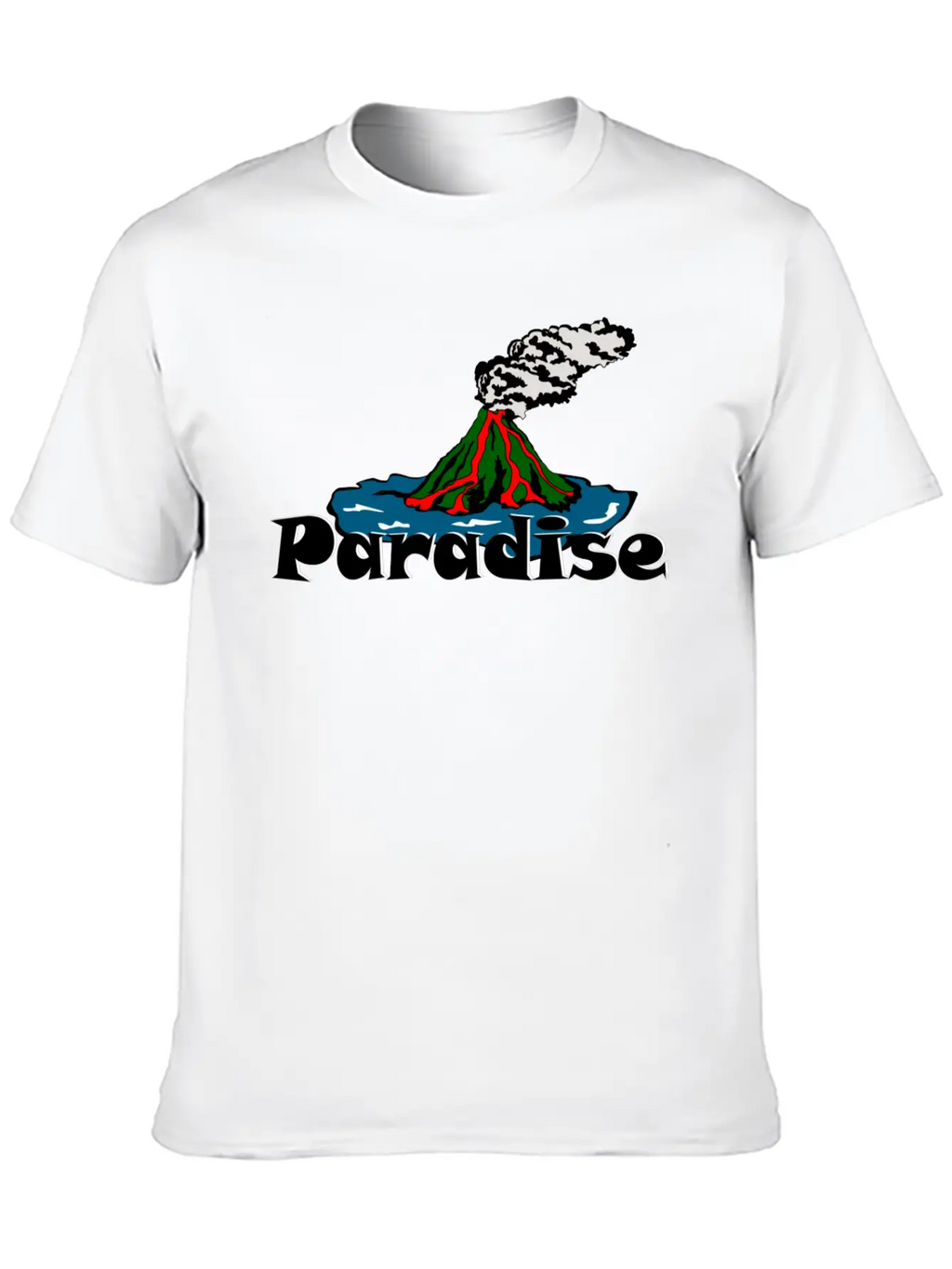 Volcano Paradise Breathable Soft Cotton T-Shirt – Timeless Casual Look