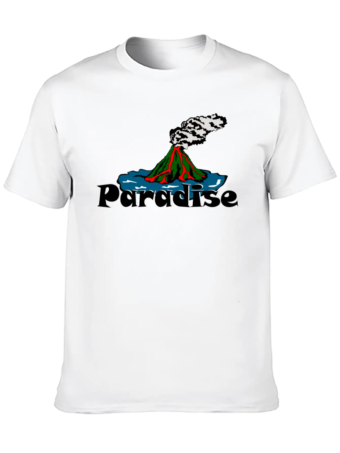 Volcano Paradise Breathable Soft Cotton T-Shirt – Timeless Casual Look