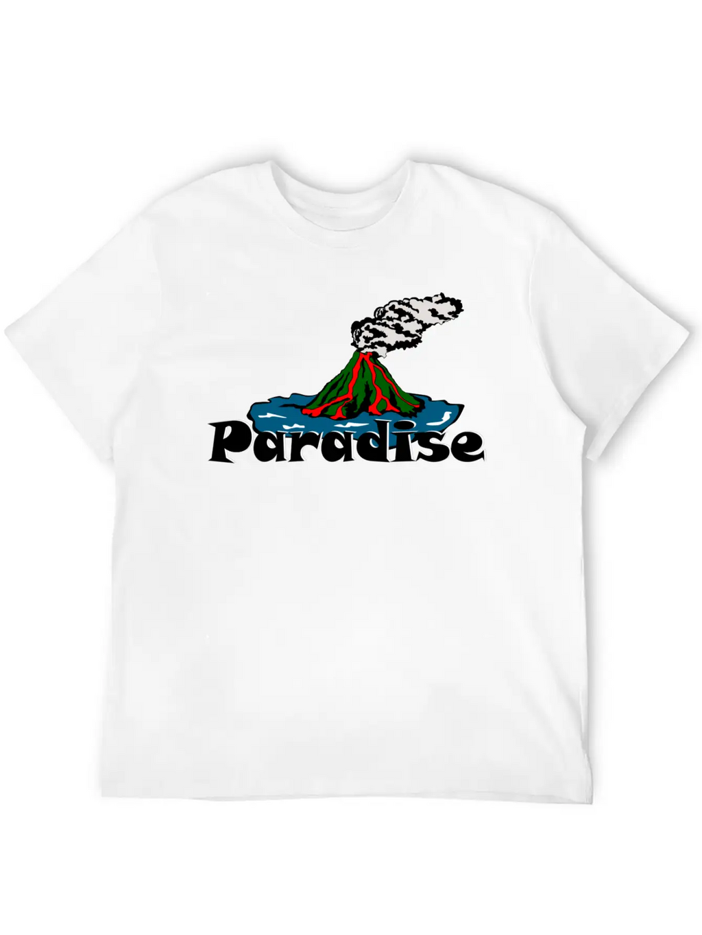 Volcano Paradise Breathable Soft Cotton T-Shirt – Timeless Casual Look