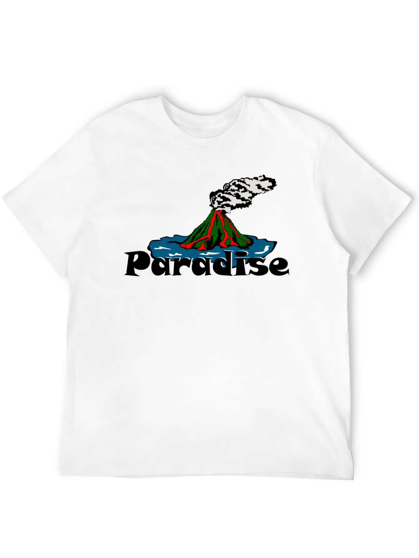 Volcano Paradise Breathable Soft Cotton T-Shirt – Timeless Casual Look