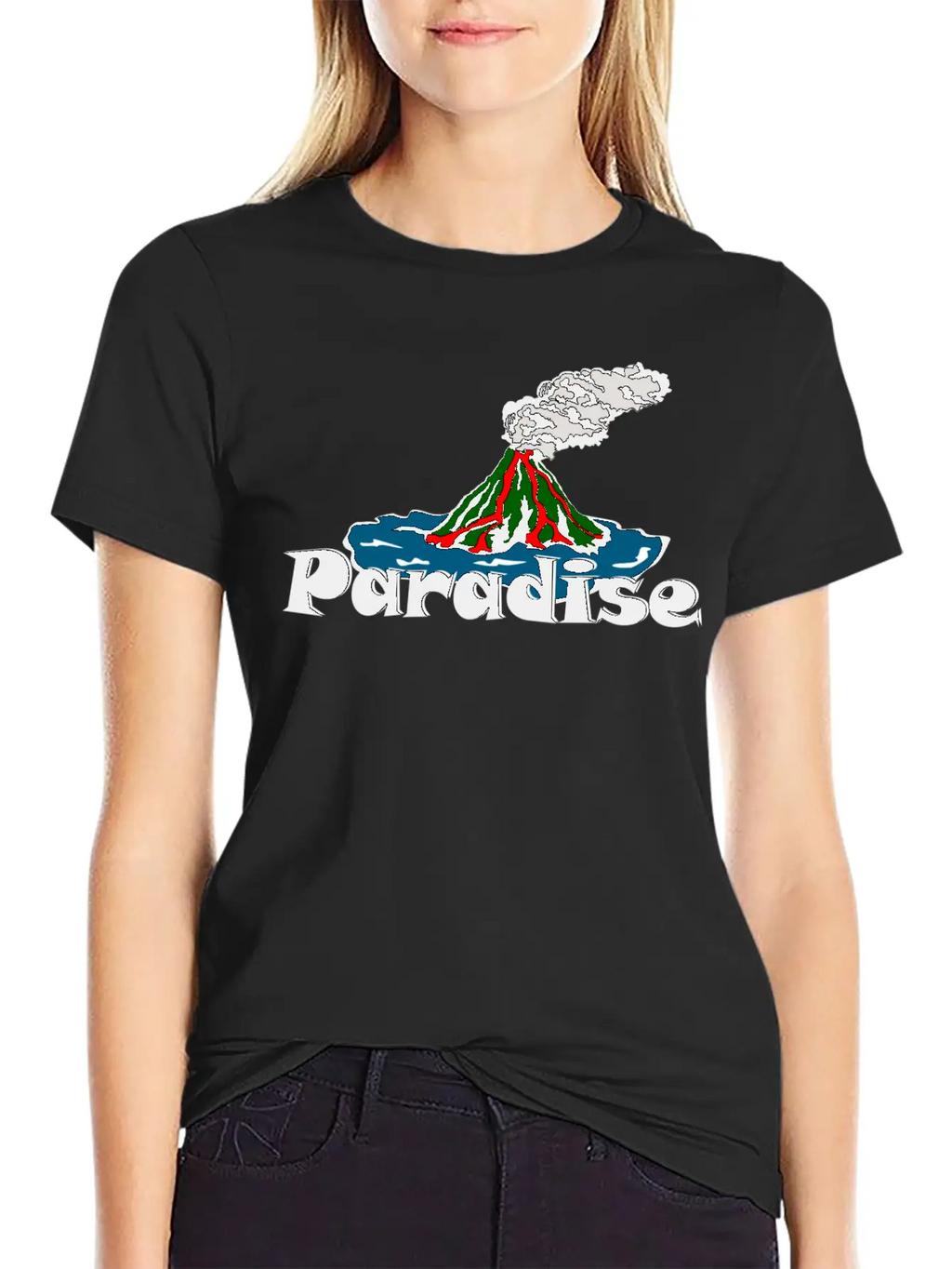 Volcano Paradise Breathable Soft Cotton T-Shirt – Timeless Casual Look