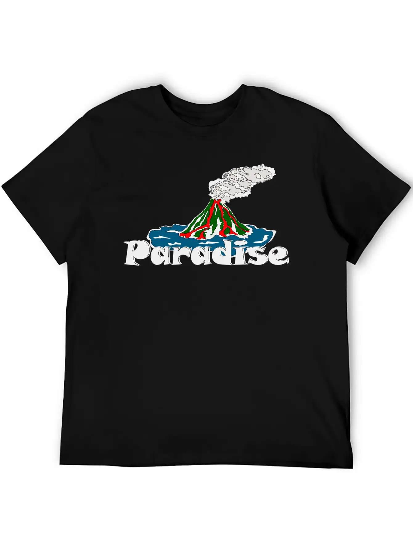 Volcano Paradise Breathable Soft Cotton T-Shirt – Timeless Casual Look
