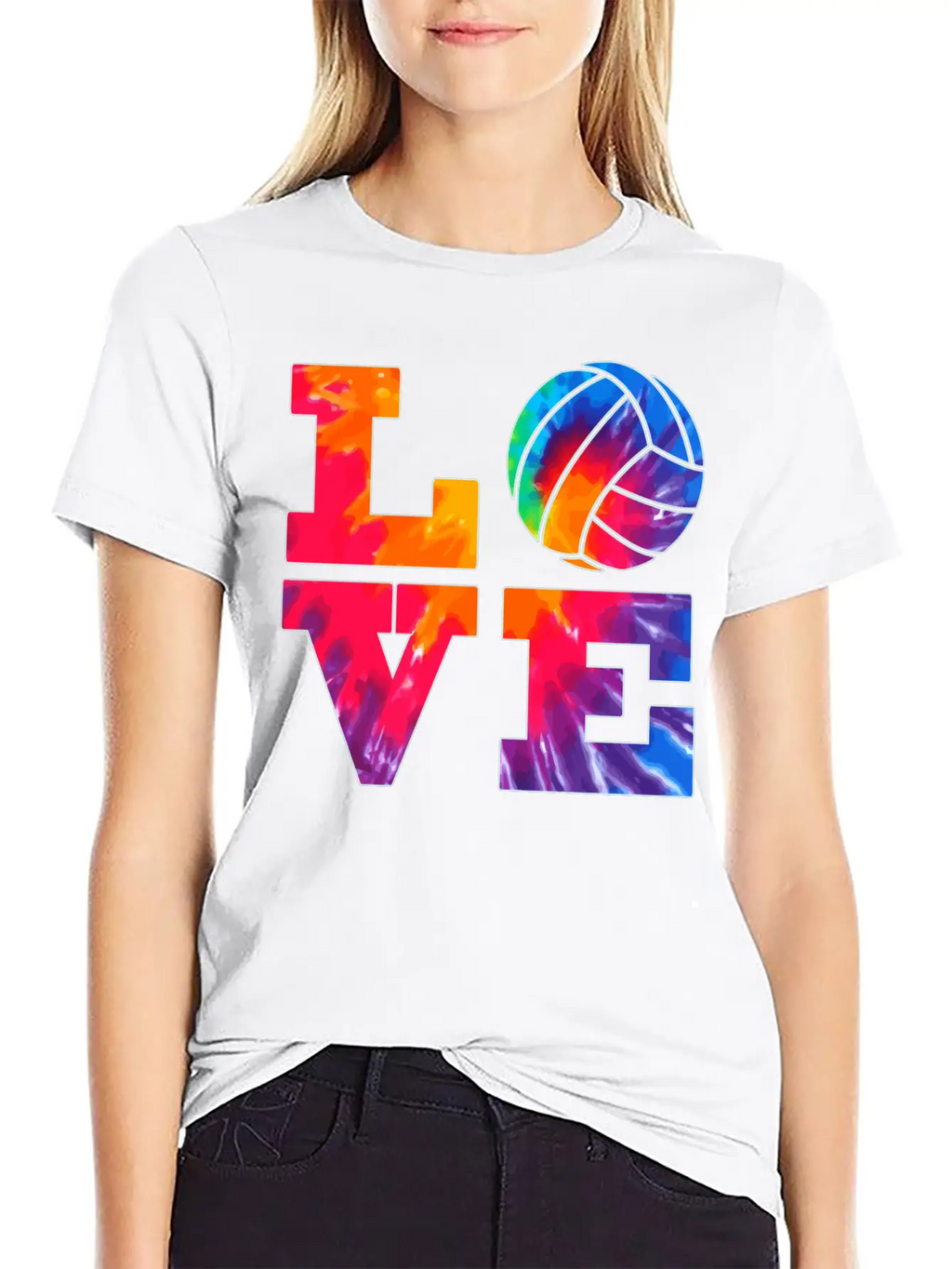 Volleyball Love Tie Dye Look For Teen Girls Great Essential Cotton Tee For Daily Outfits – Unisex Style