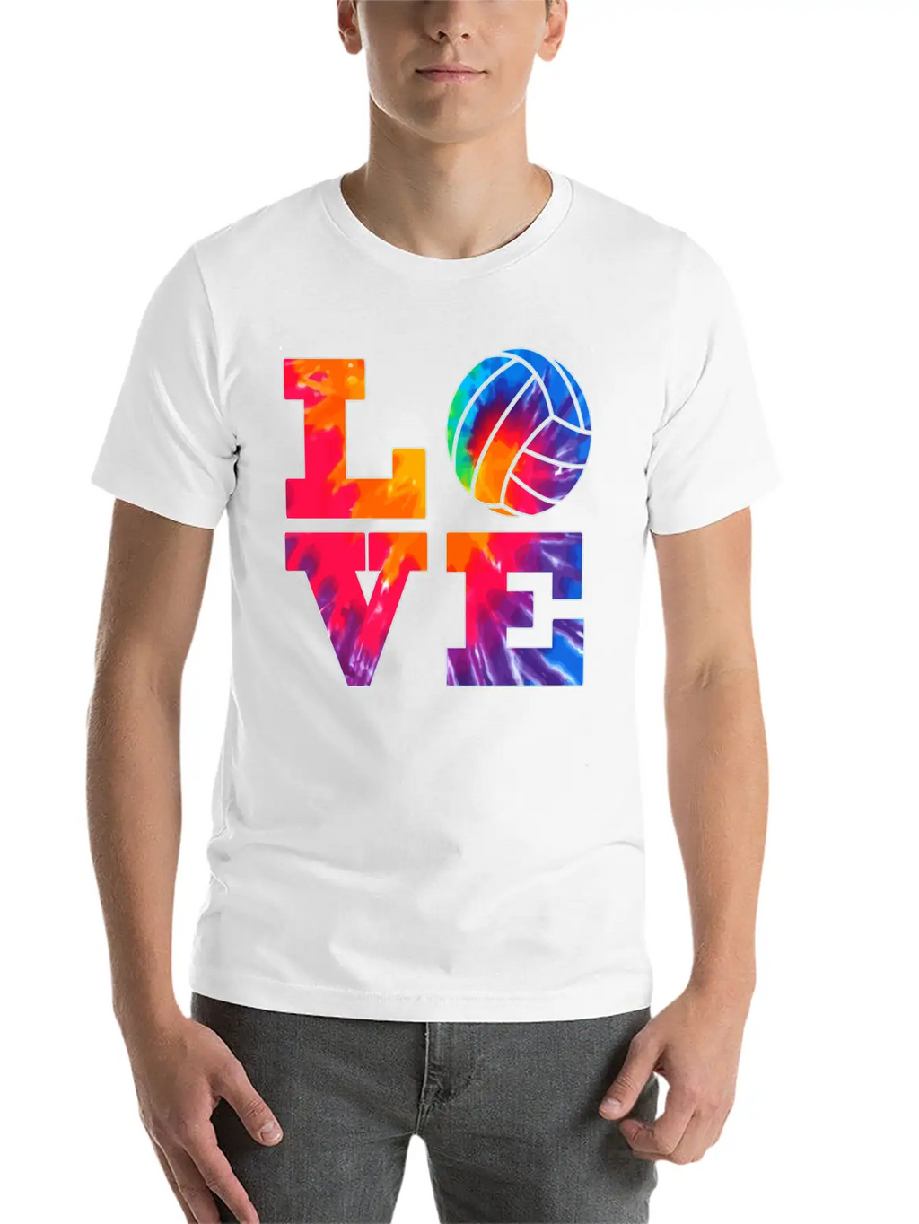 Volleyball Love Tie Dye Look For Teen Girls Great Essential Cotton Tee For Daily Outfits – Unisex Style