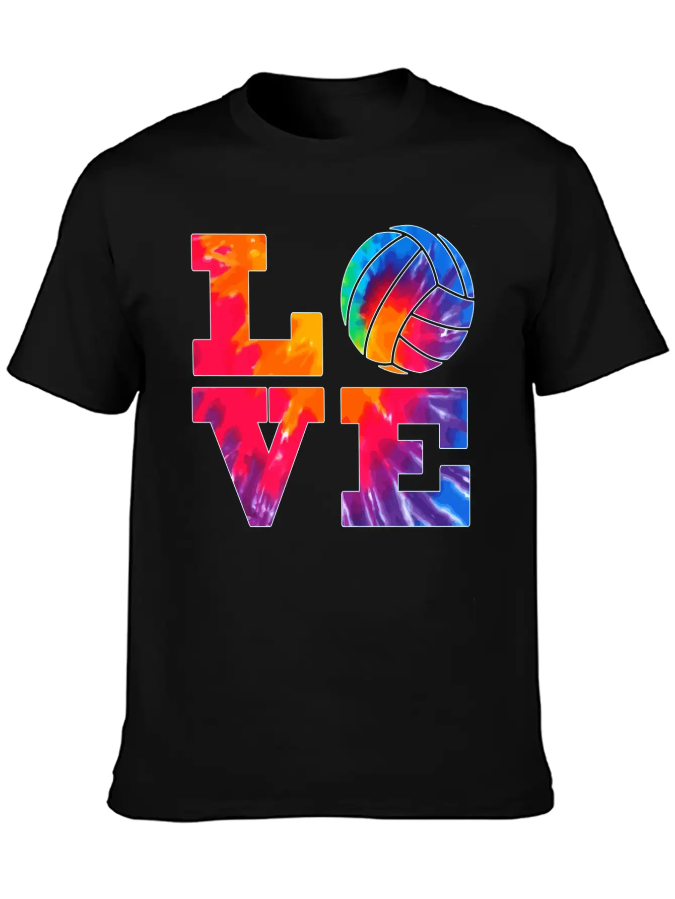 Volleyball Love Tie Dye Look For Teen Girls Great Essential Cotton Tee For Daily Outfits – Unisex Style