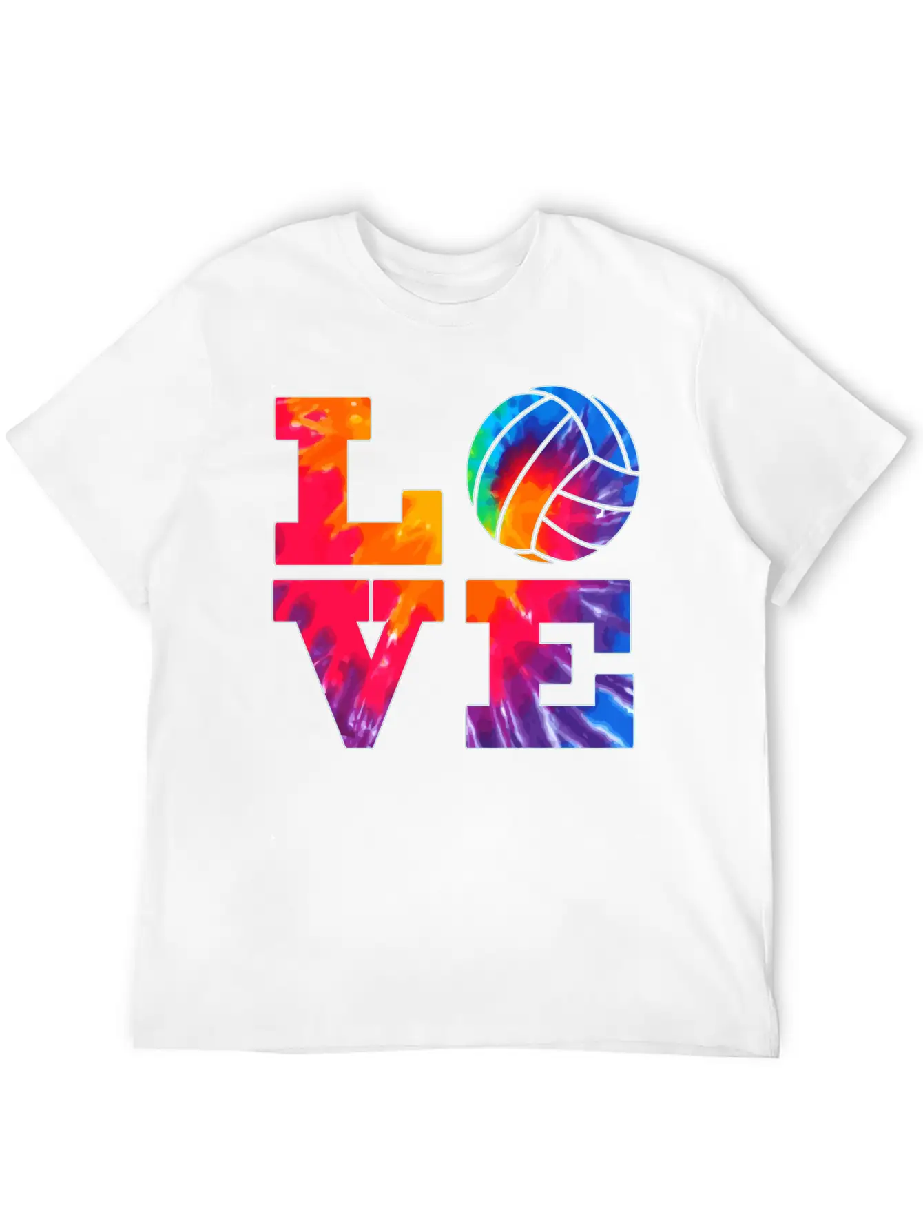 Volleyball Love Tie Dye Look For Teen Girls Great Essential Cotton Tee For Daily Outfits – Unisex Style