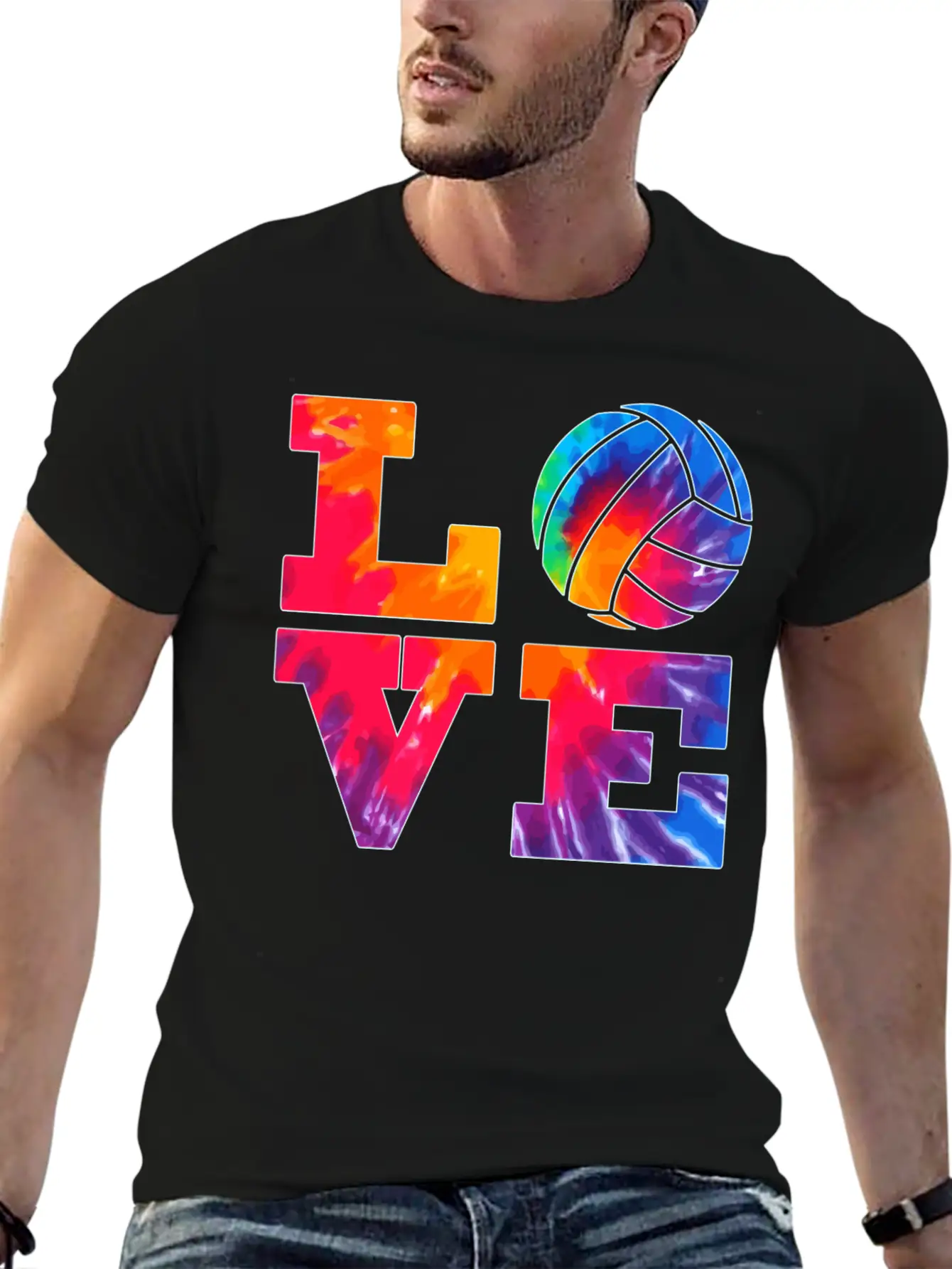 Volleyball Love Tie Dye Look For Teen Girls Great Essential Cotton Tee For Daily Outfits – Unisex Style