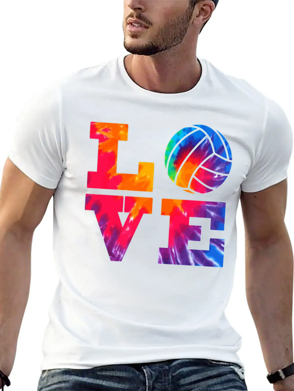 Volleyball Love Tie Dye Look For Teen Girls Great Essential Cotton Tee For Daily Outfits – Unisex Style