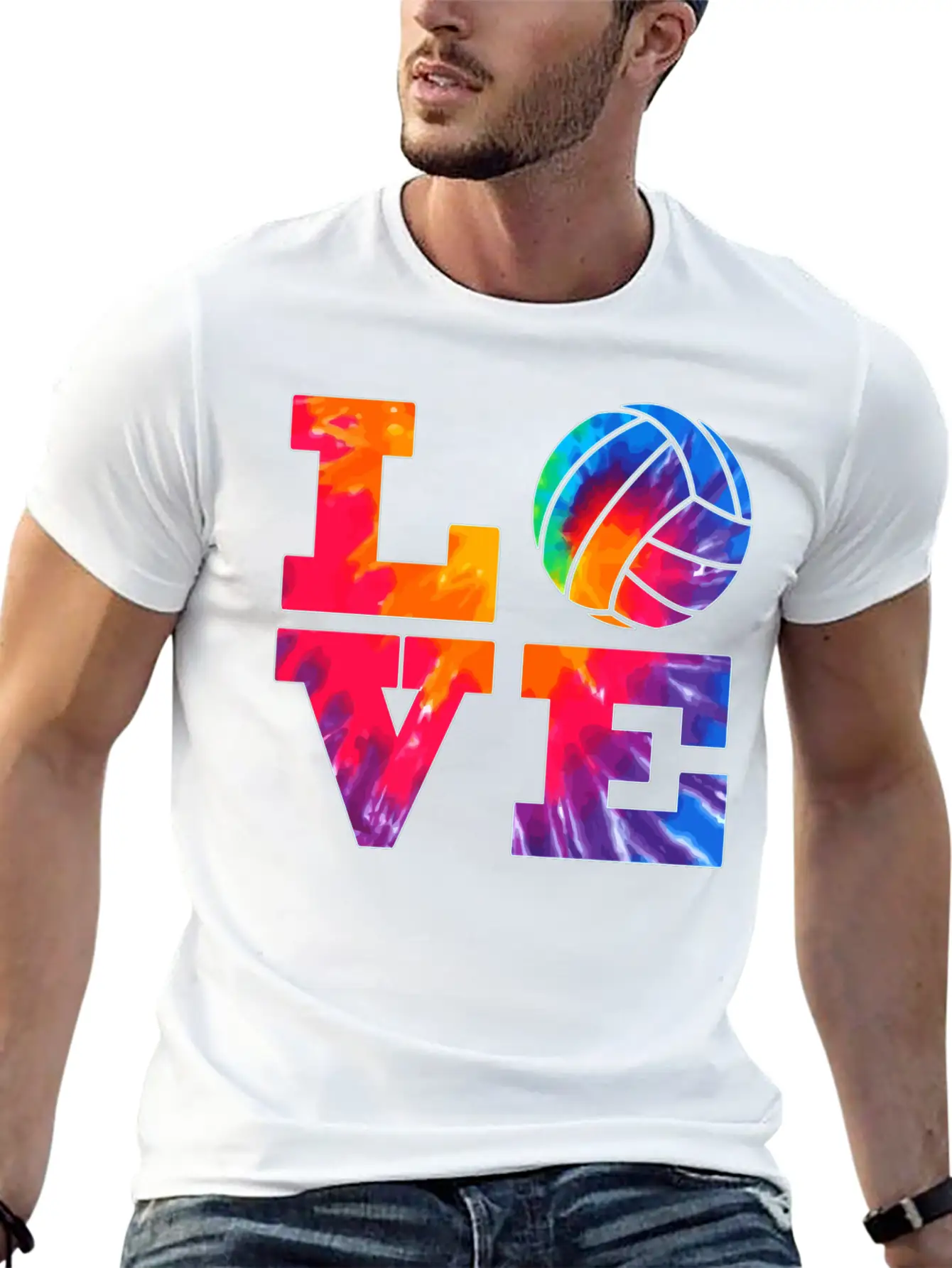 Volleyball Love Tie Dye Look For Teen Girls Great Essential Cotton Tee For Daily Outfits – Unisex Style