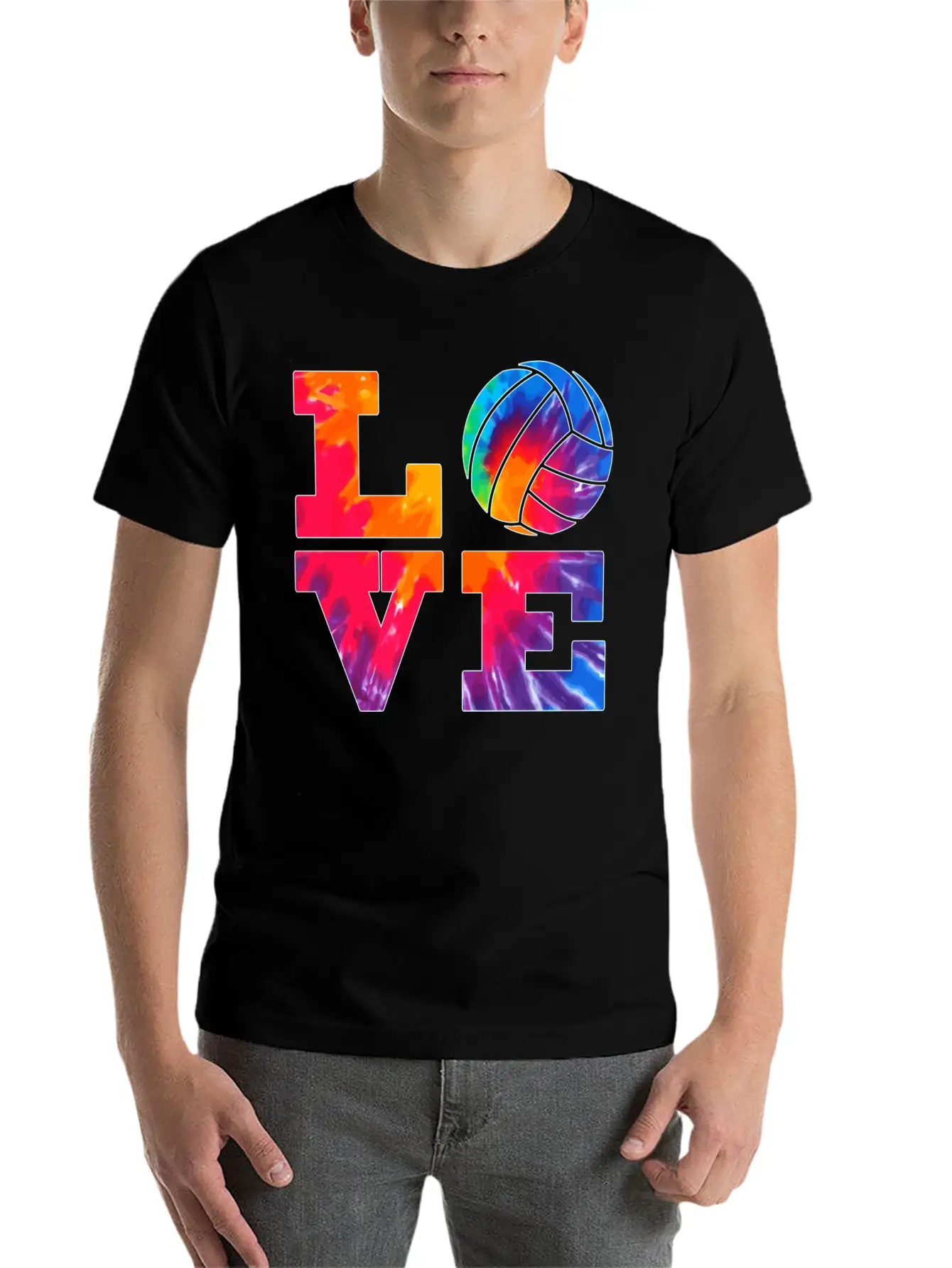Volleyball Love Tie Dye Look For Teen Girls Great Essential Cotton Tee For Daily Outfits – Unisex Style
