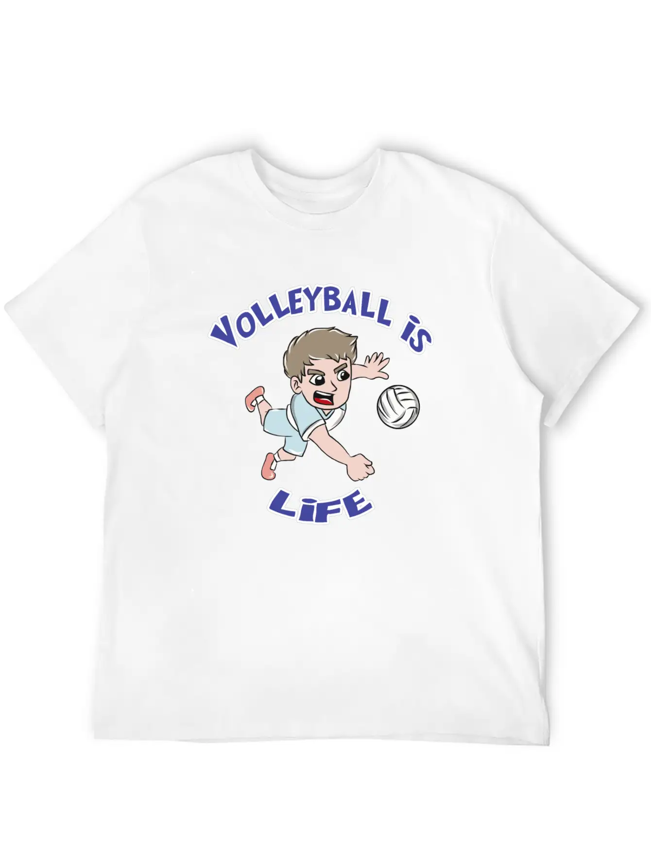 Volleyball Sports Unisex Casual T-Shirt – Clean Design For Daily Comfort