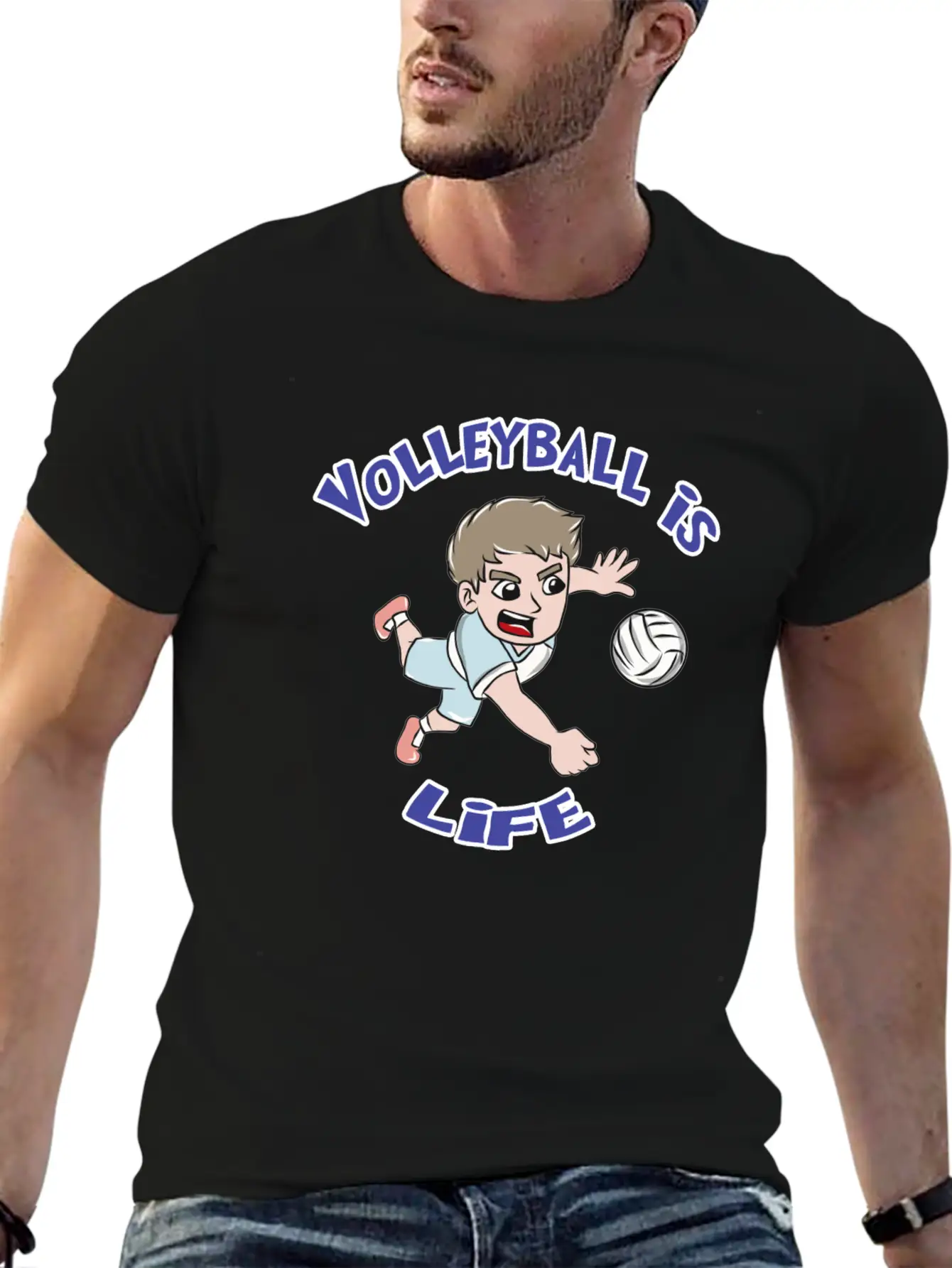 Volleyball Sports Unisex Casual T-Shirt – Clean Design For Daily Comfort