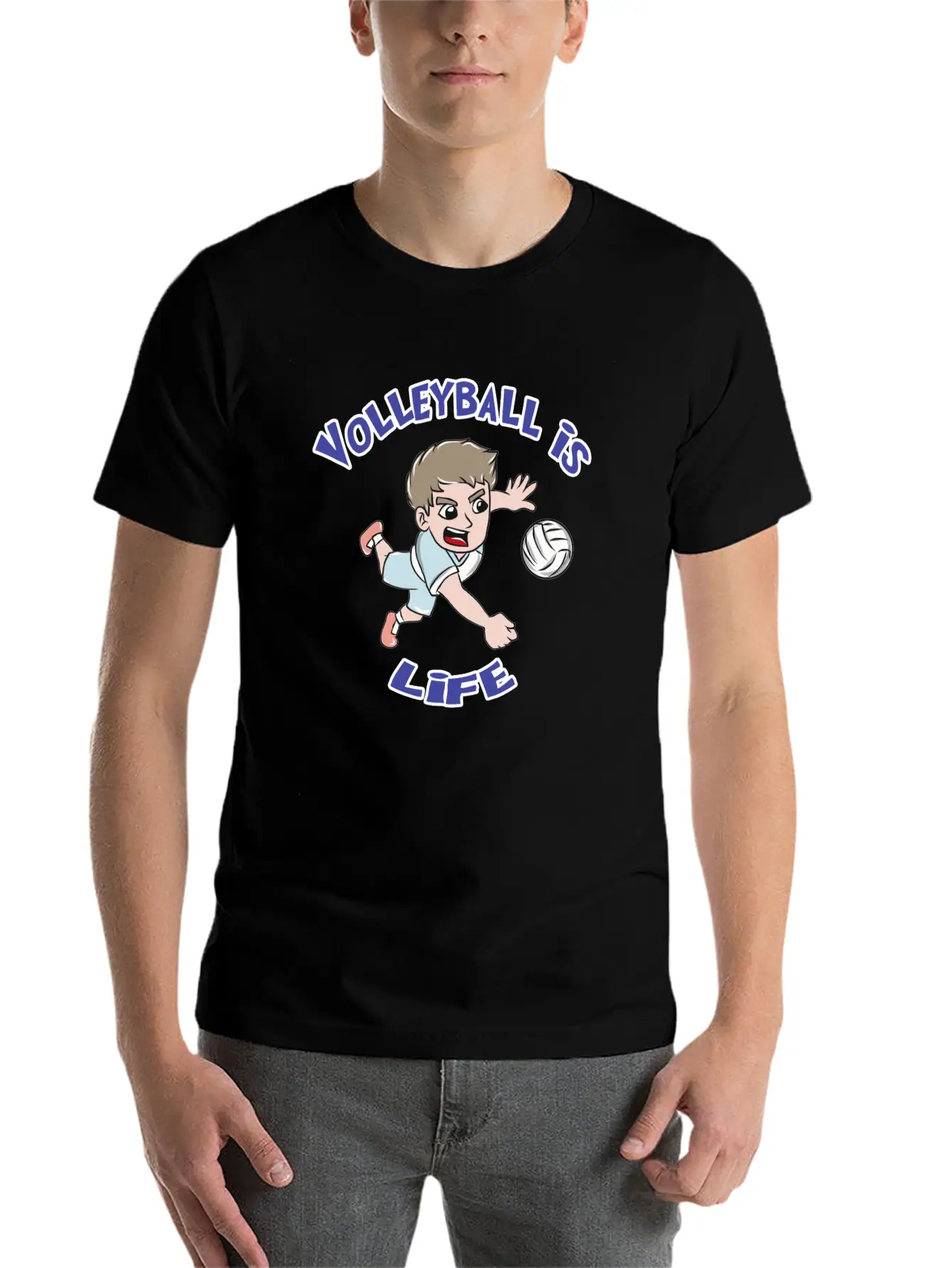 Volleyball Sports Unisex Casual T-Shirt – Clean Design For Daily Comfort