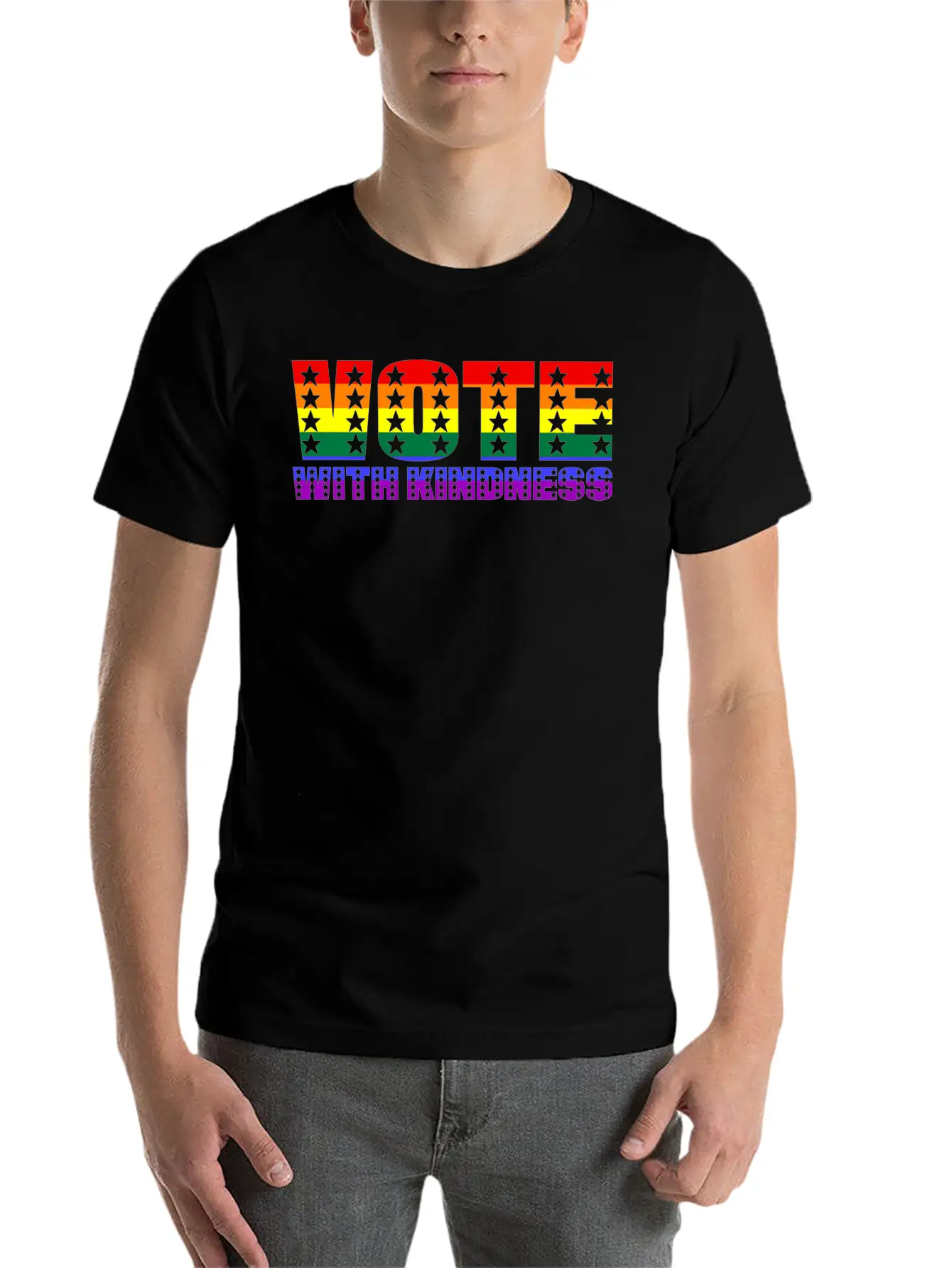 Vote With Kindness Basic Graphic T-Shirt – Daily Comfort In Soft Cotton