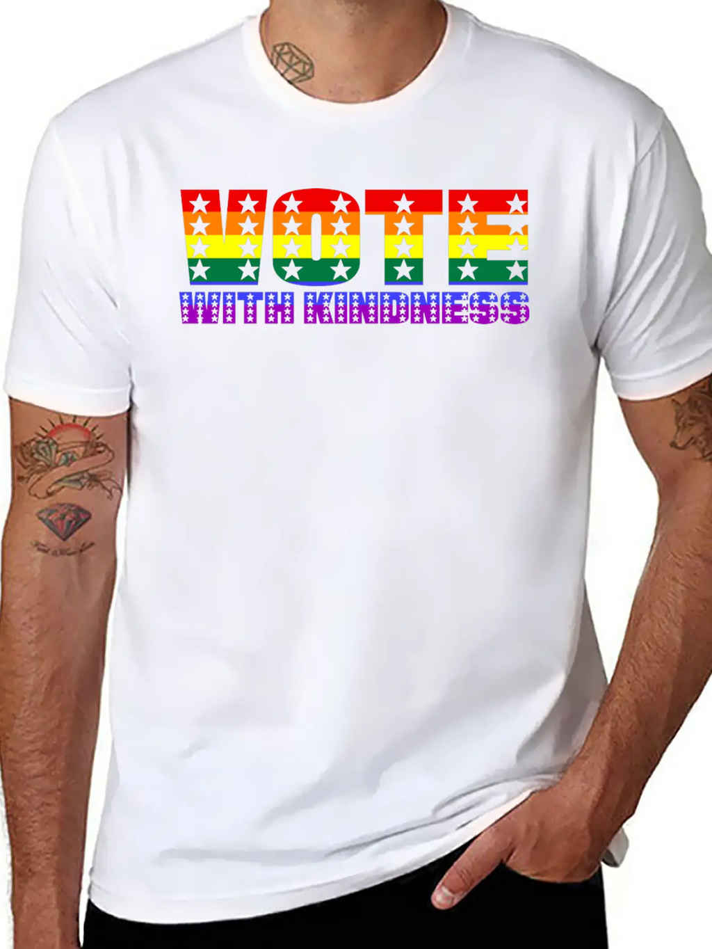 Vote With Kindness Basic Graphic T-Shirt – Daily Comfort In Soft Cotton