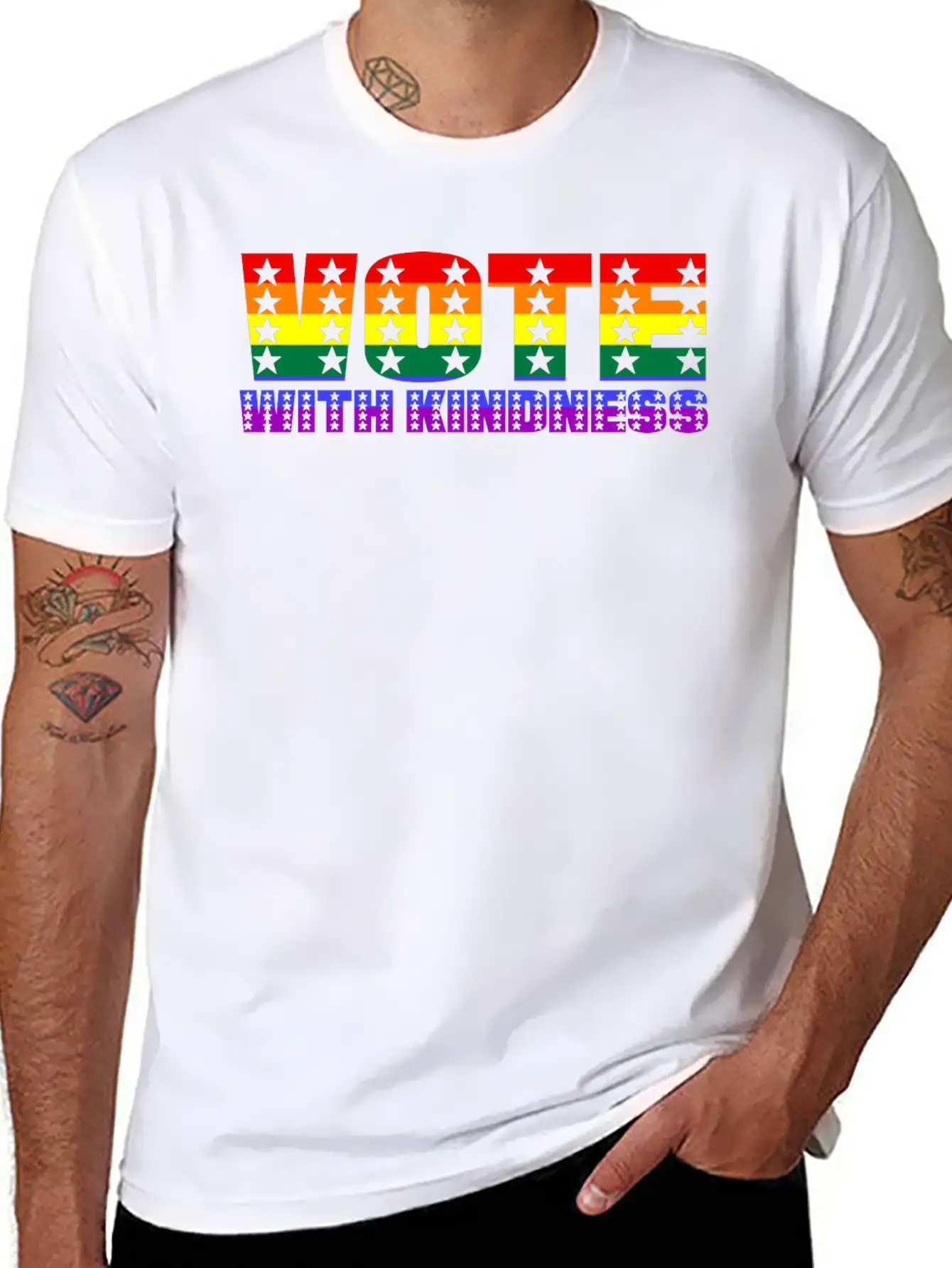 Vote With Kindness Basic Graphic T-Shirt – Daily Comfort In Soft Cotton