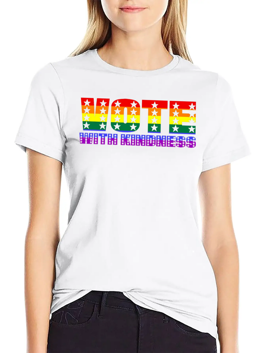 Vote With Kindness Basic Graphic T-Shirt – Daily Comfort In Soft Cotton