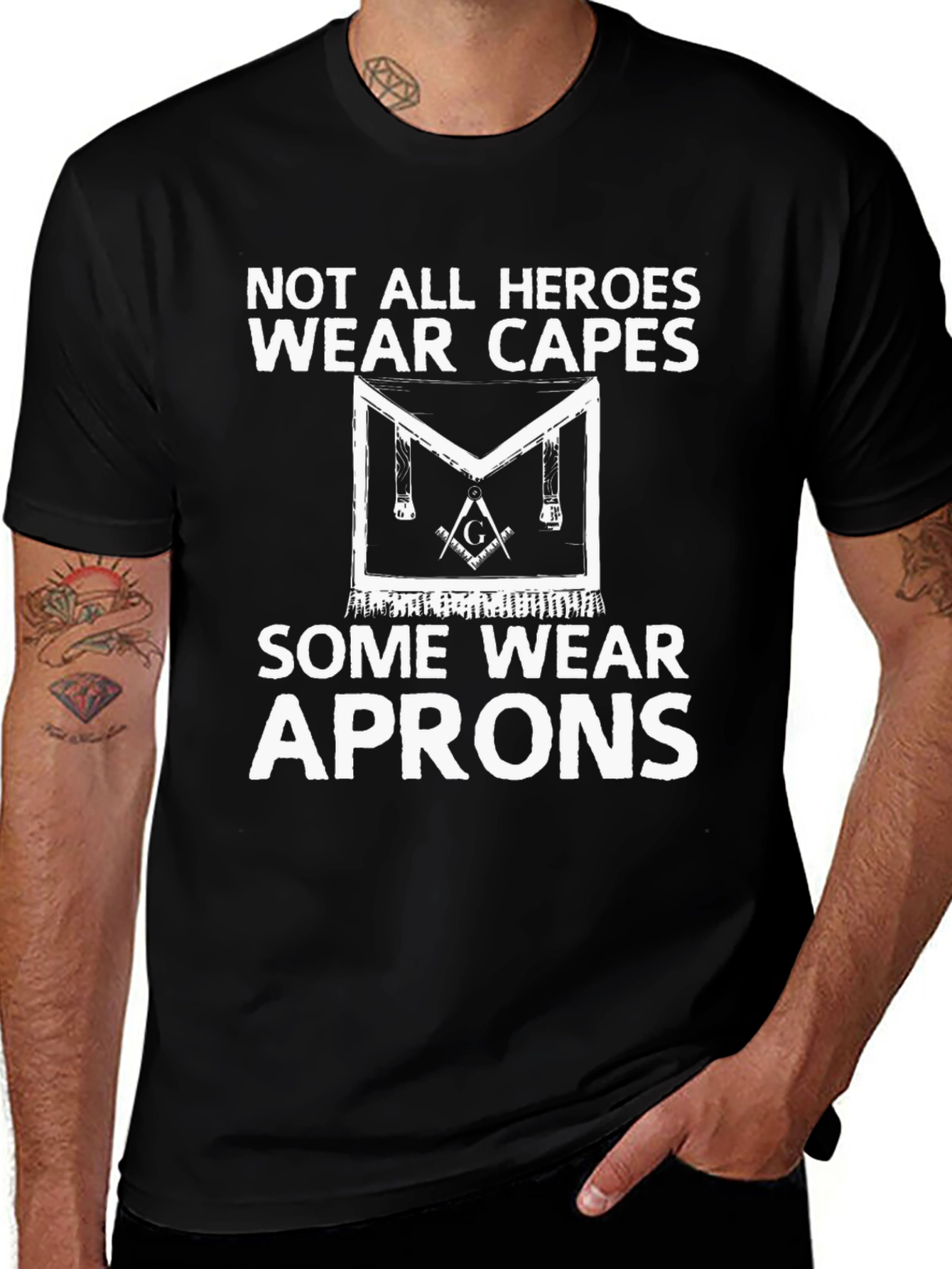 Not All Heroes Wear Capes Masonic T-Shirt