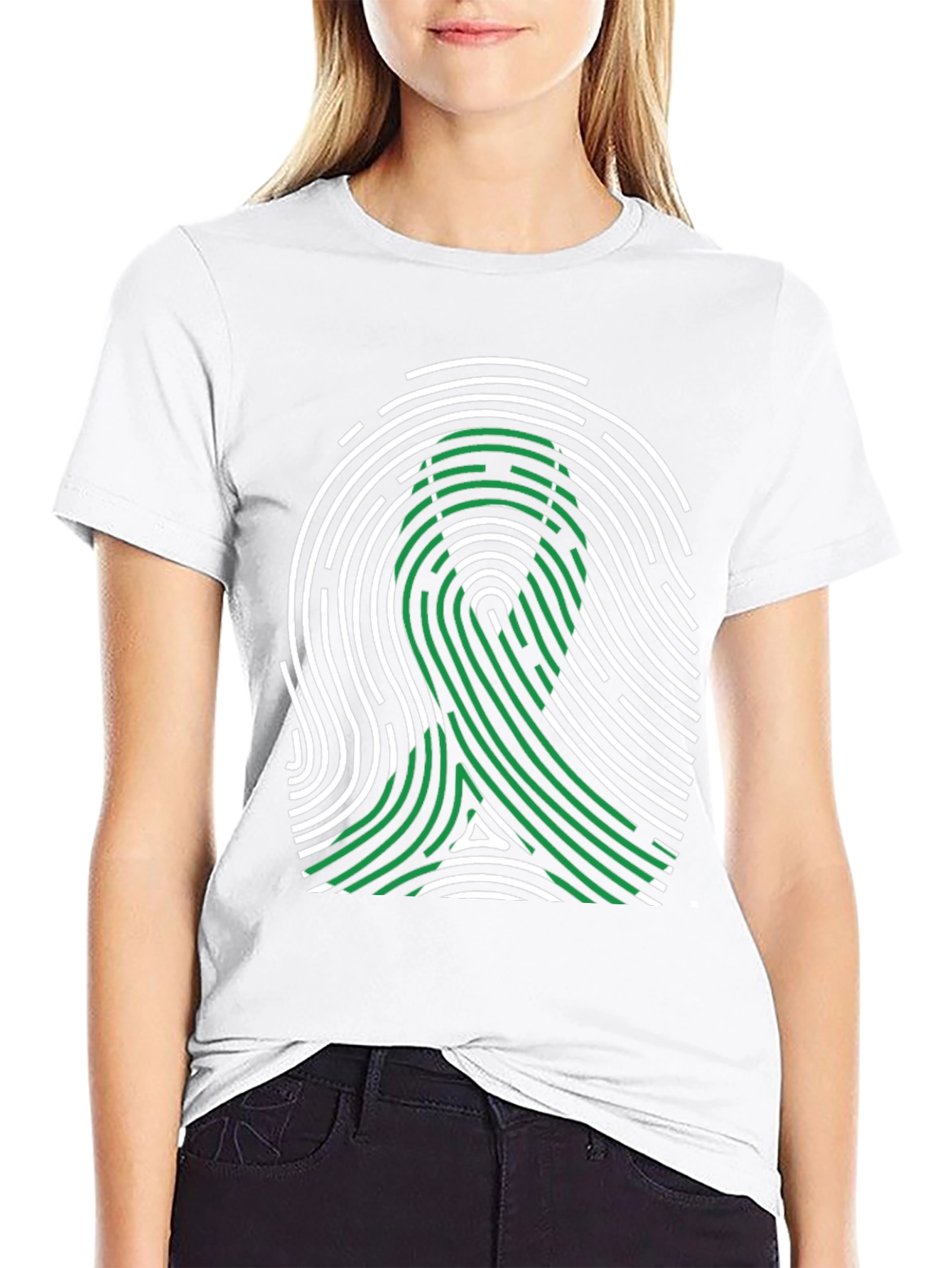 Awareness Ribbon Fingerprint T-Shirt