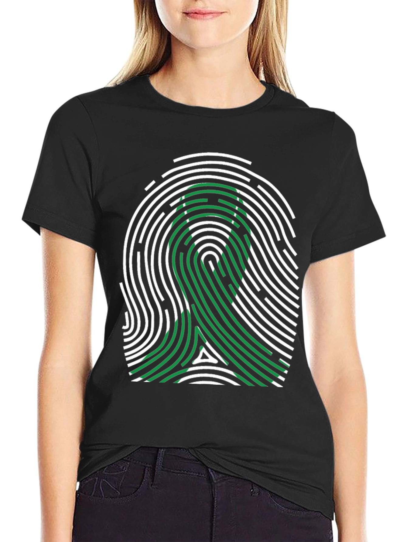 Awareness Ribbon Fingerprint T-Shirt