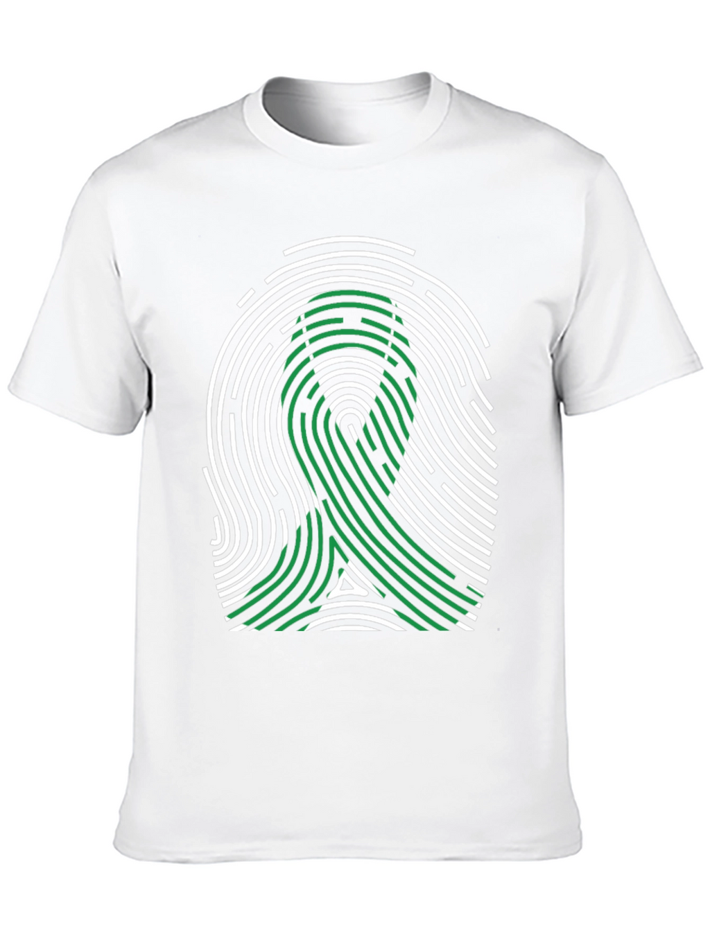 Awareness Ribbon Fingerprint T-Shirt