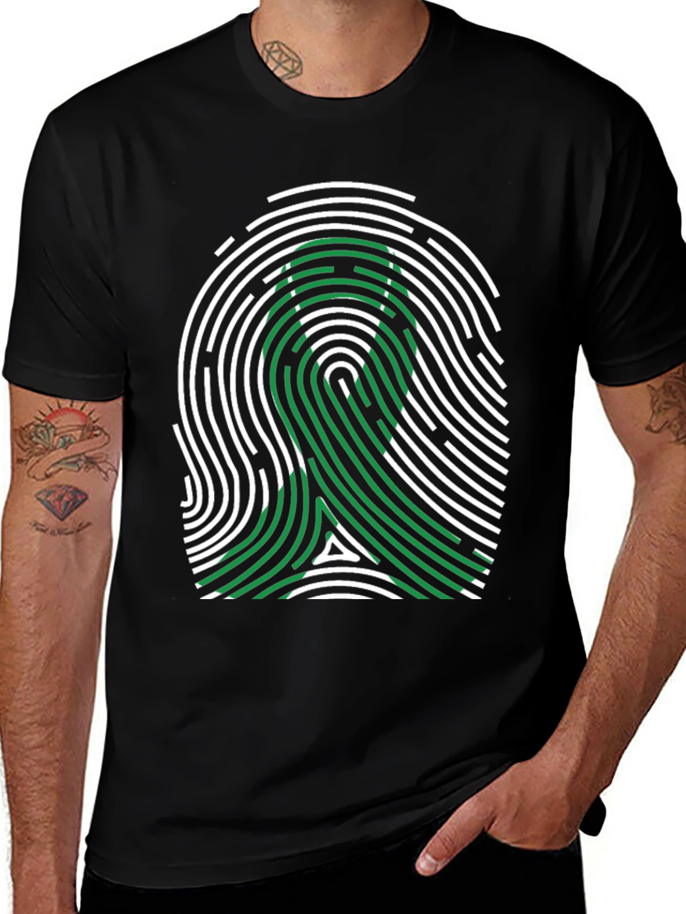 Awareness Ribbon Fingerprint T-Shirt