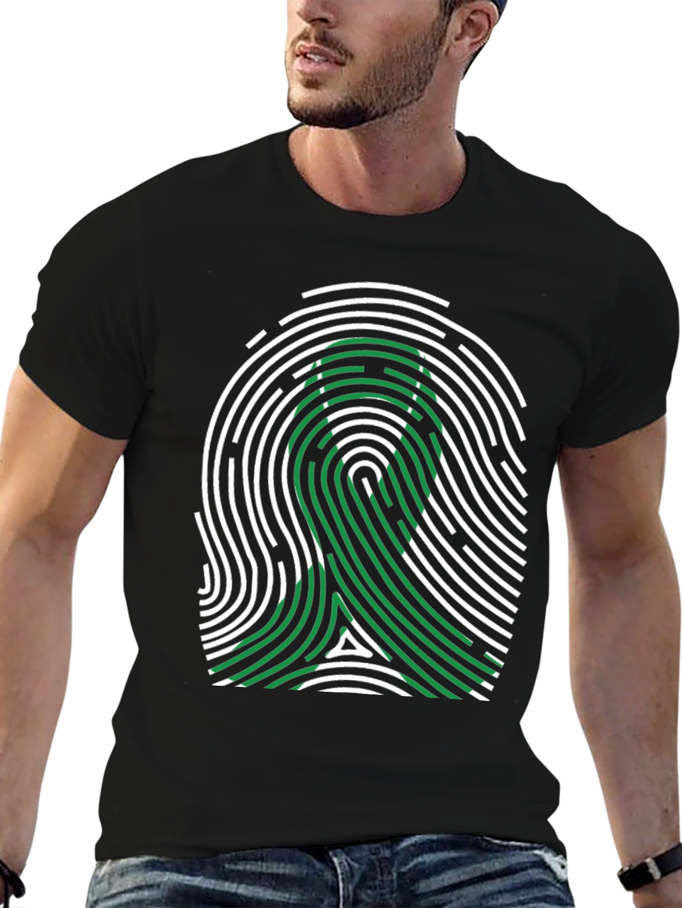Awareness Ribbon Fingerprint T-Shirt