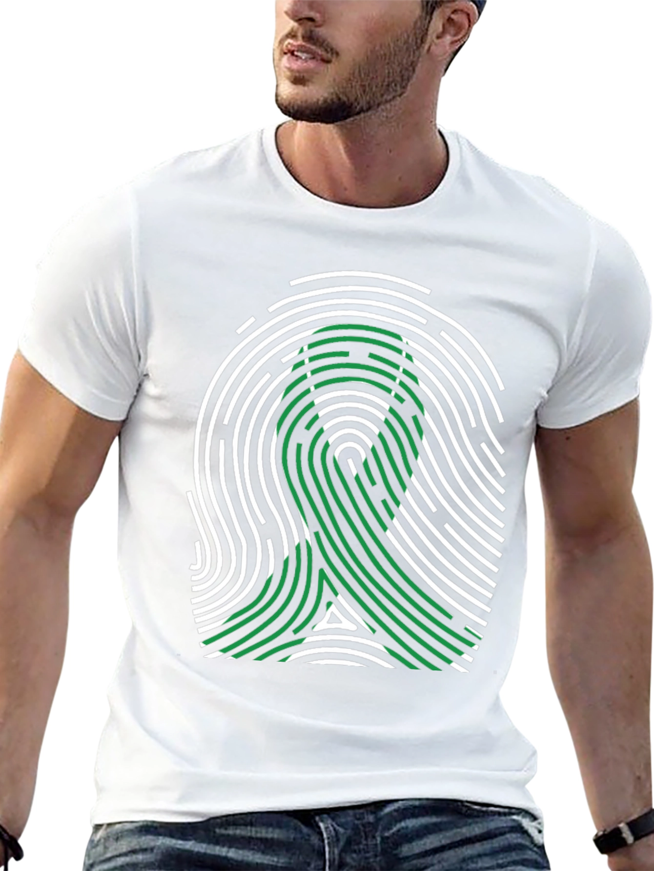 Awareness Ribbon Fingerprint T-Shirt