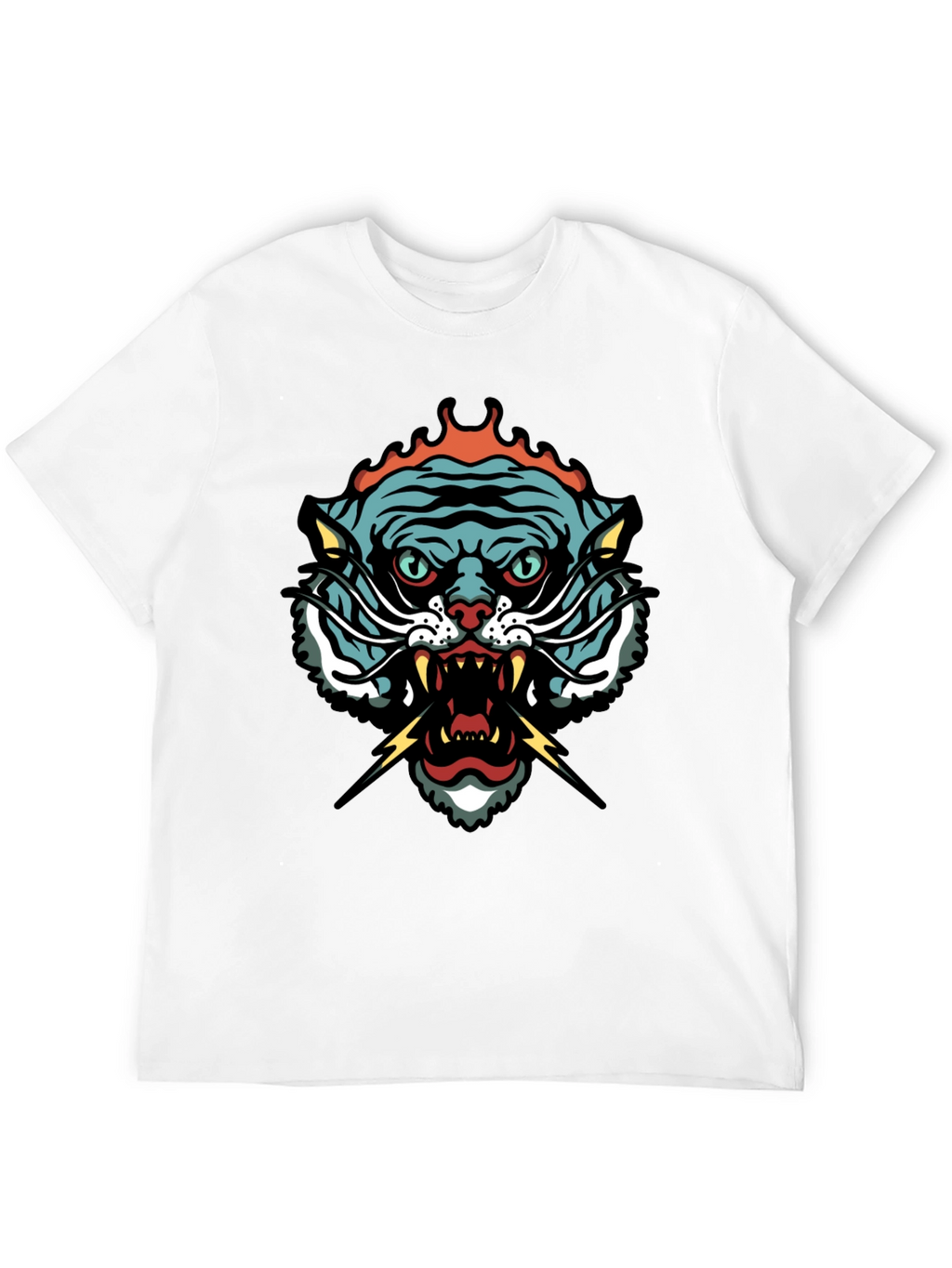 Tiger Graphic Tee - Black Short Sleeve T-Shirt