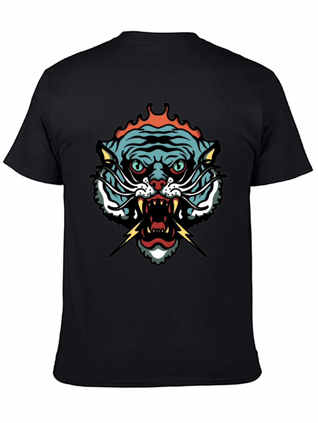 Tiger Graphic Tee - Black Short Sleeve T-Shirt