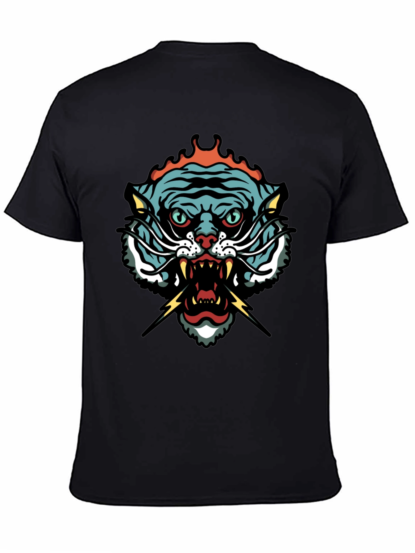Tiger Graphic Tee - Black Short Sleeve T-Shirt