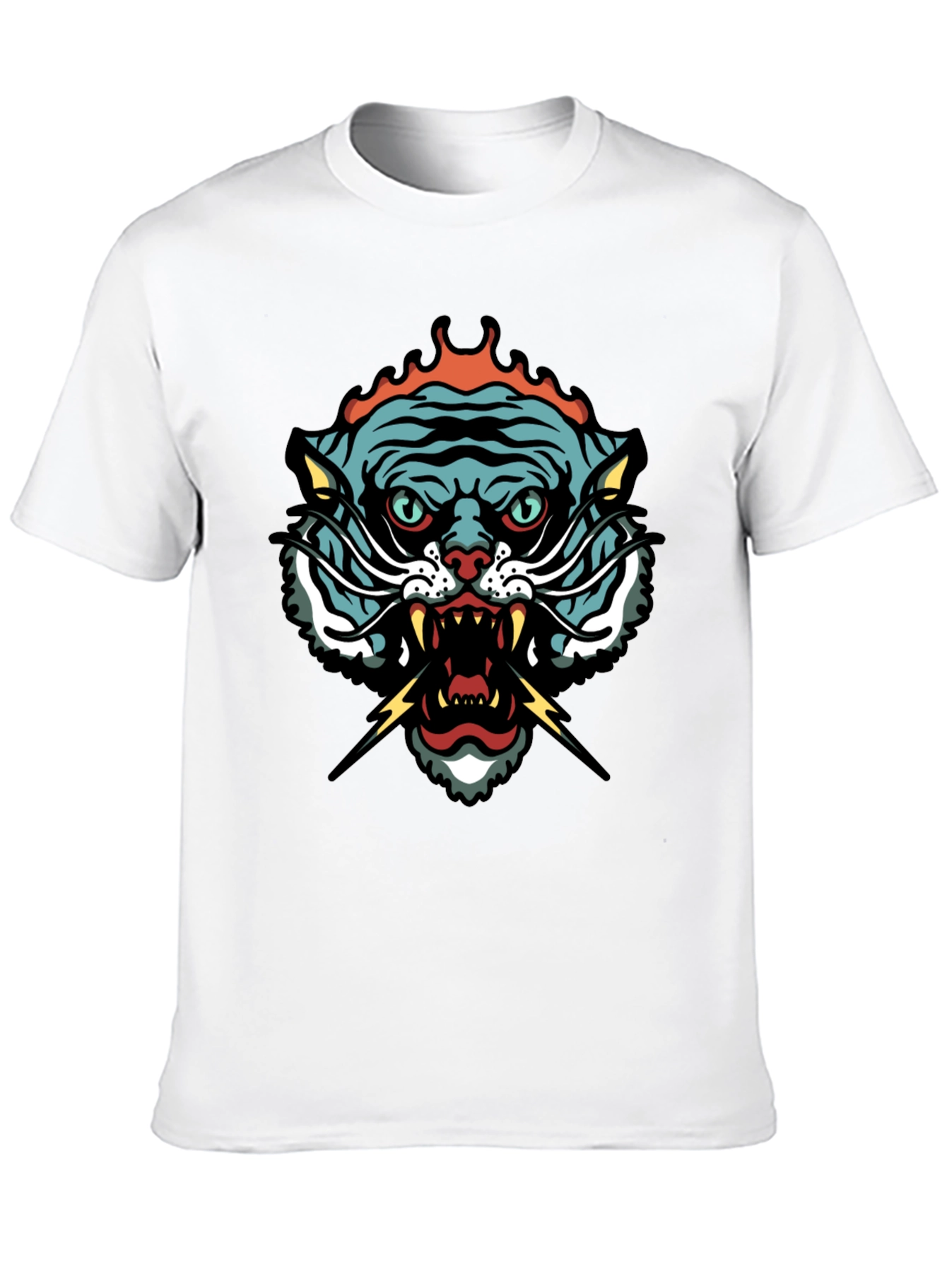 Tiger Graphic Tee - Black Short Sleeve T-Shirt