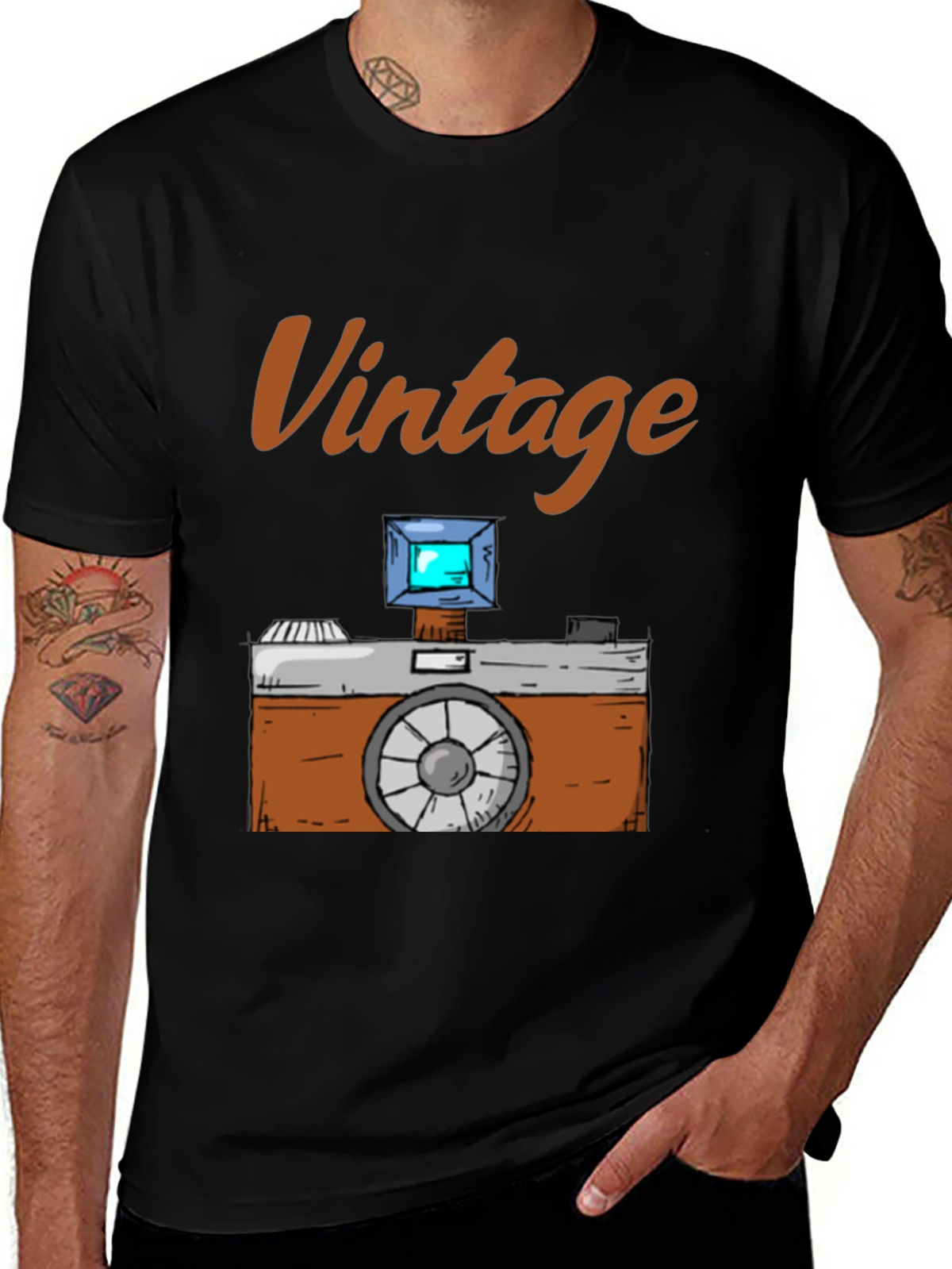 Vintage Camera Graphic T-Shirt