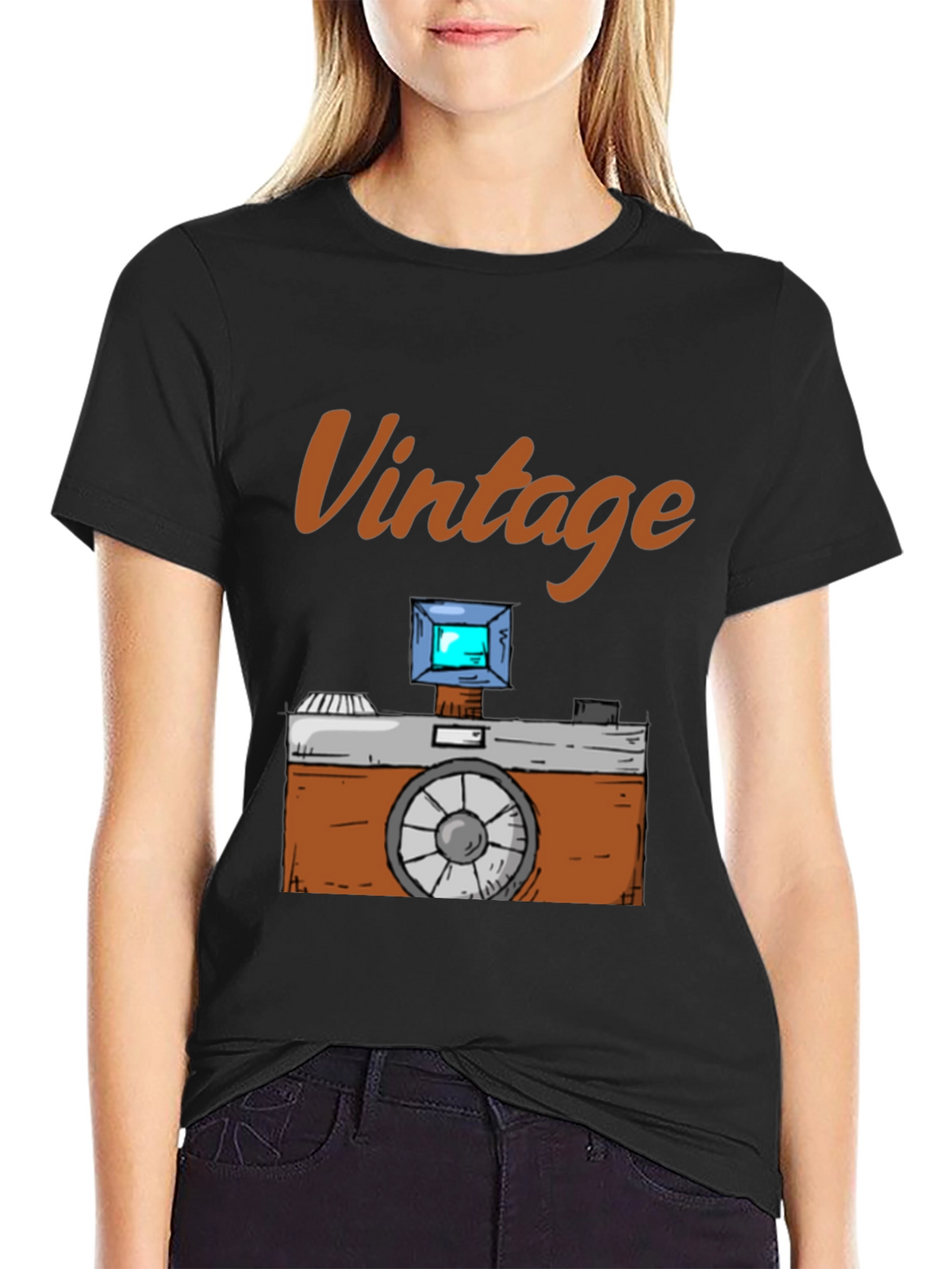 Vintage Camera Graphic T-Shirt