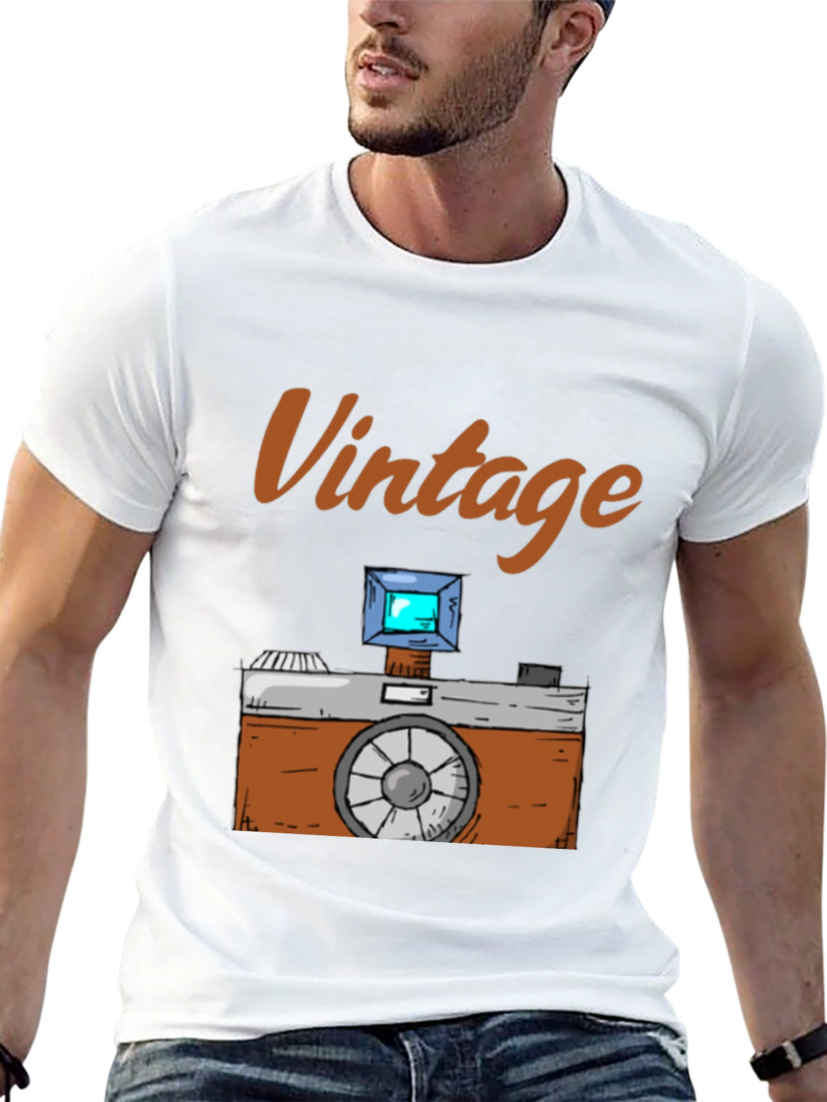 Vintage Camera Graphic T-Shirt