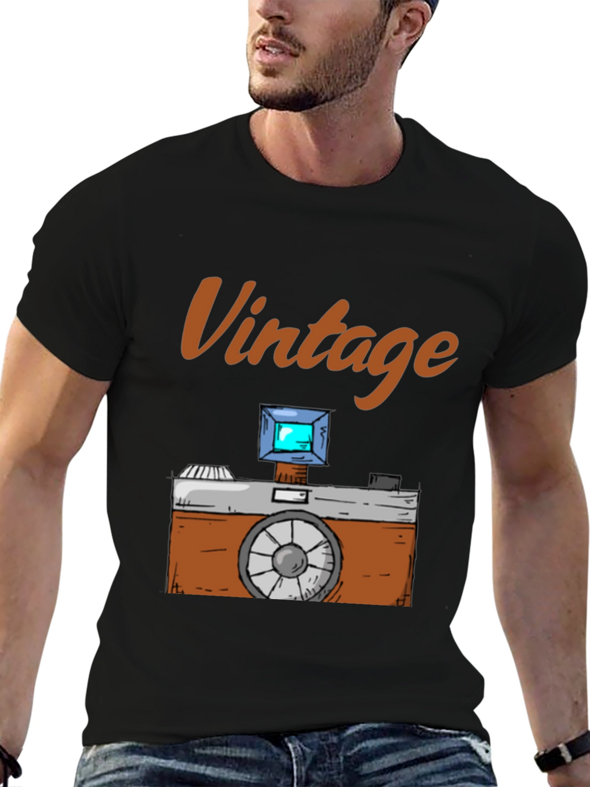 Vintage Camera Graphic T-Shirt