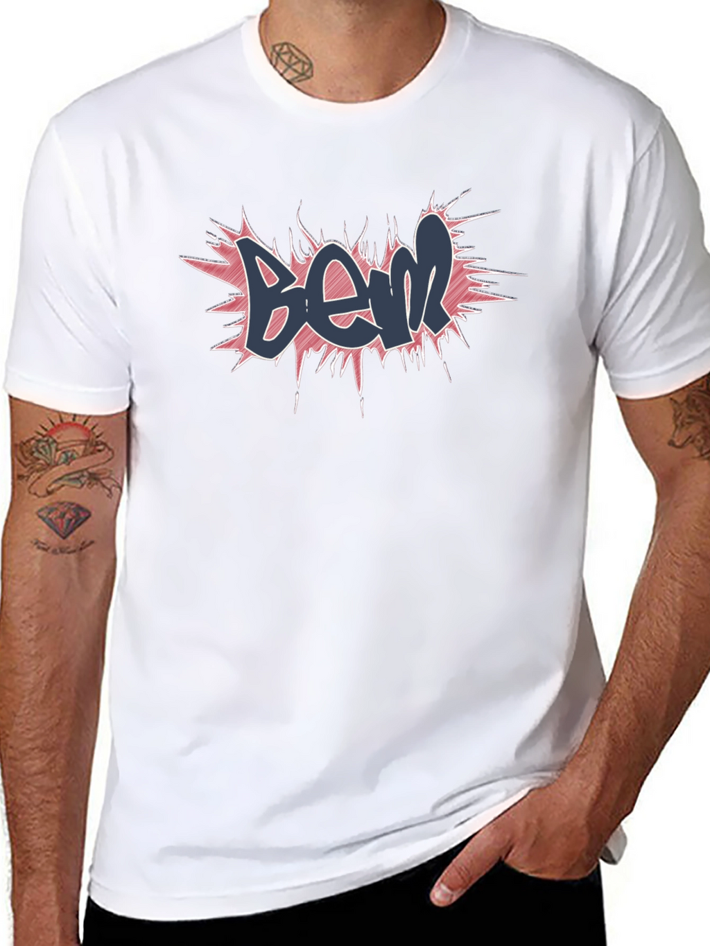 Bem Graffiti Style Black T-Shirt