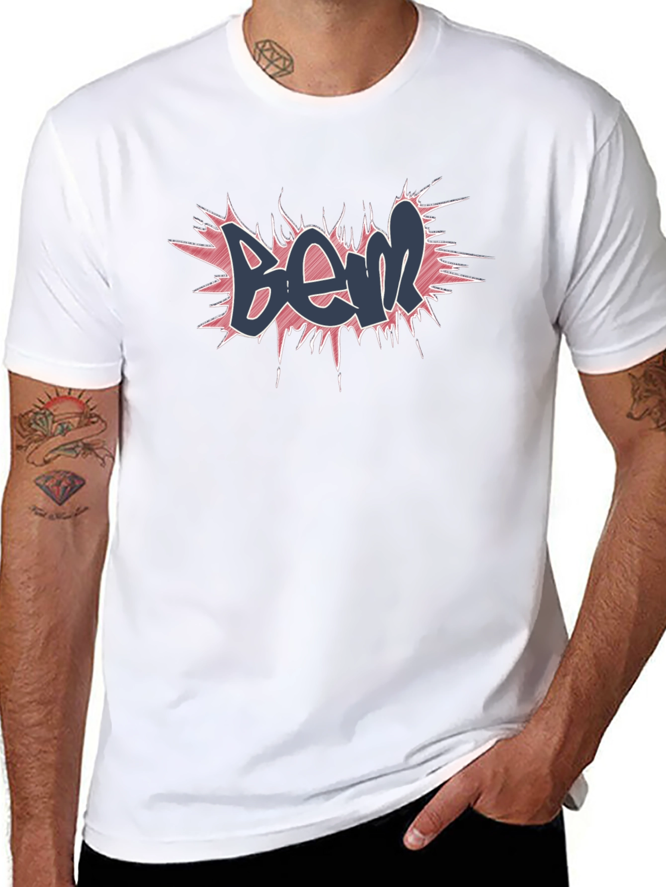 Bem Graffiti Style Black T-Shirt